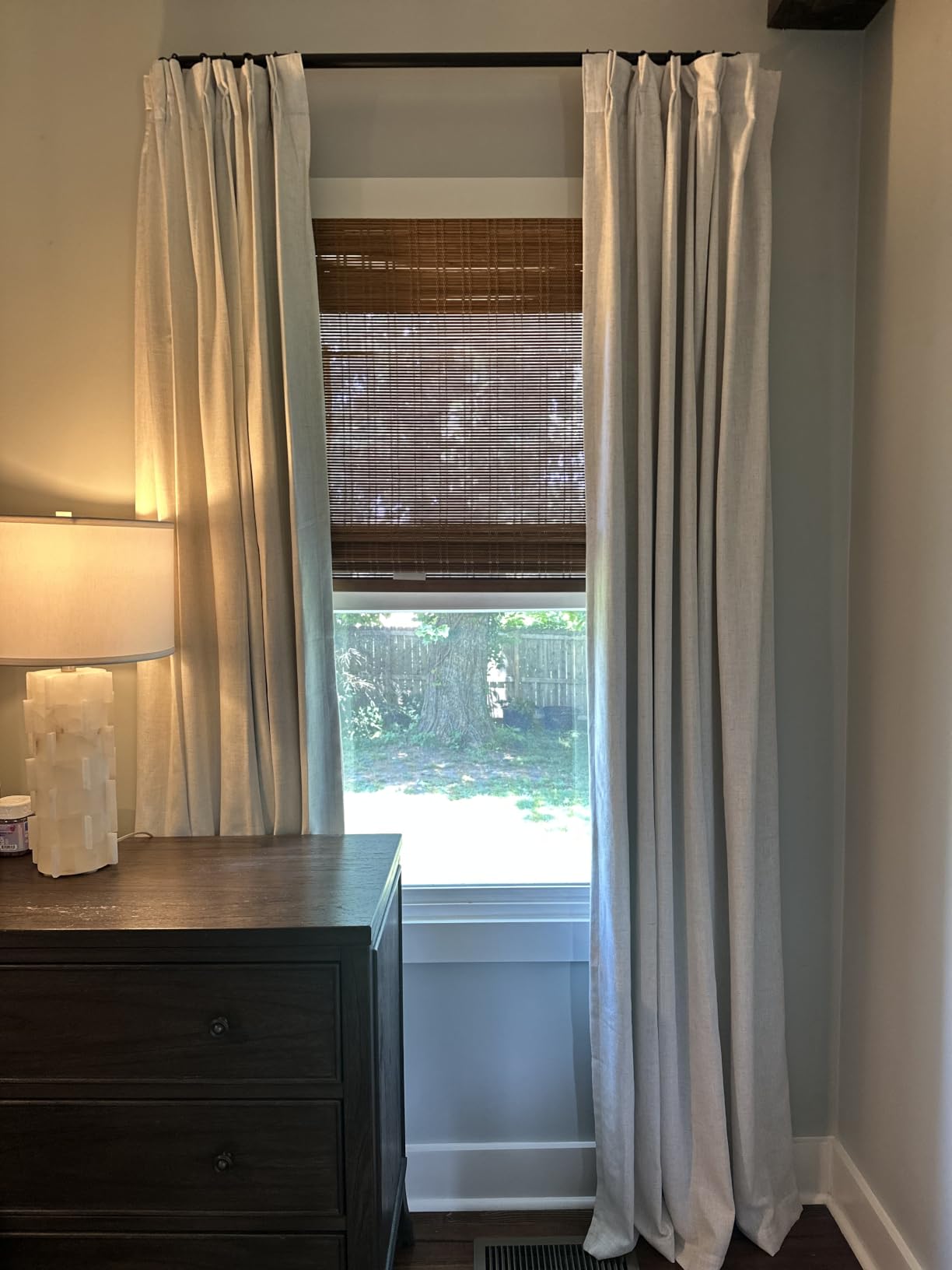 Calyx Interiors Bamboo Roman Shades w Valance 35