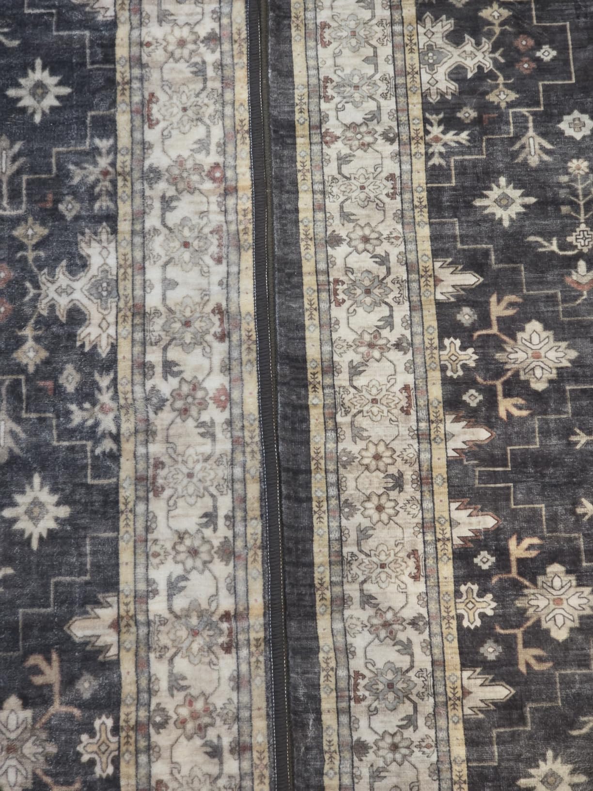 Black Boho Washable 2x6 Runner Rugs for Hallway Kitchen Bedroom Beside Laundry Room Bathroom Rug, Pet & Kids Friendly, Non Slip Low Pile Stain Resistant Soft Foldable Long 24 x 72 Floor Carpet customer photo 1