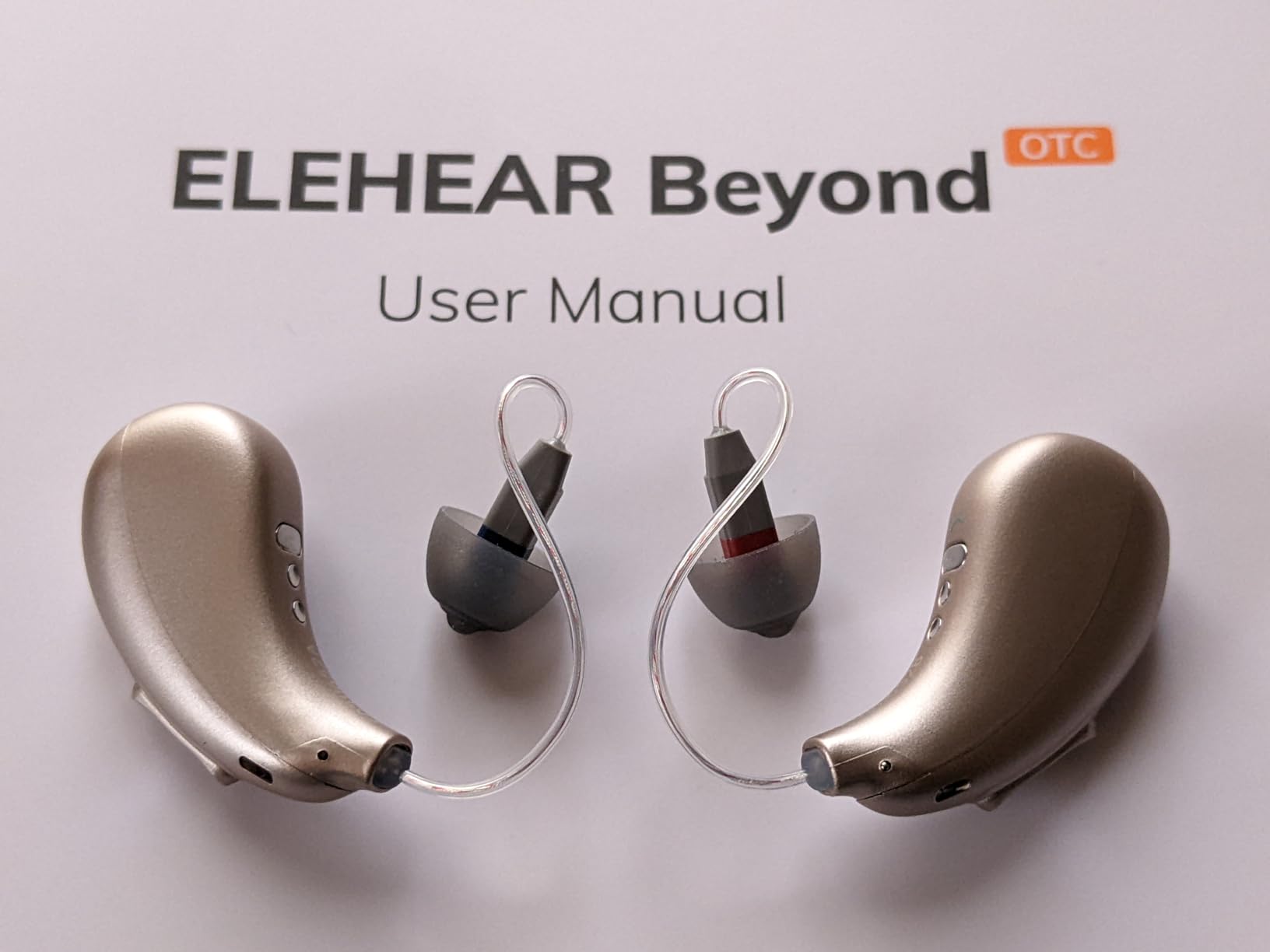 ELEHEAR-Beyond OTC Hearing Aids for Seniors, 50dB AI Noise Cancellation | Superior Sound Quality Smart, Rechargeable, Bluetooth Enabled & App Control, 4 Scene Modes, 100-Hour Battery, Champagne Gold customer photo 1