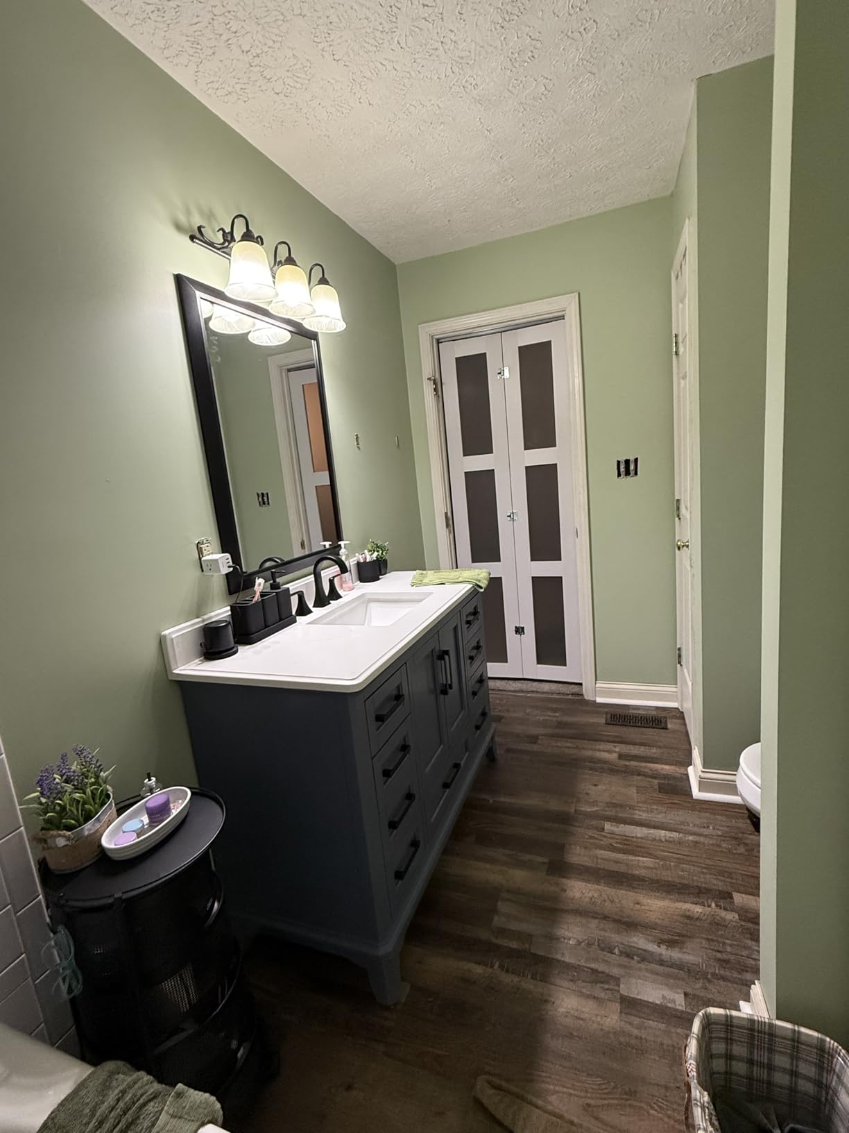 36 Inch Bathroom Vanity with Apron Farm Sink, White | Solid Wood Fully Assembled Bathroom Sink Cabinet, Farmhouse Single Sink Bathroom Vanity with Soft Close Doors, Stone Top customer photo 1