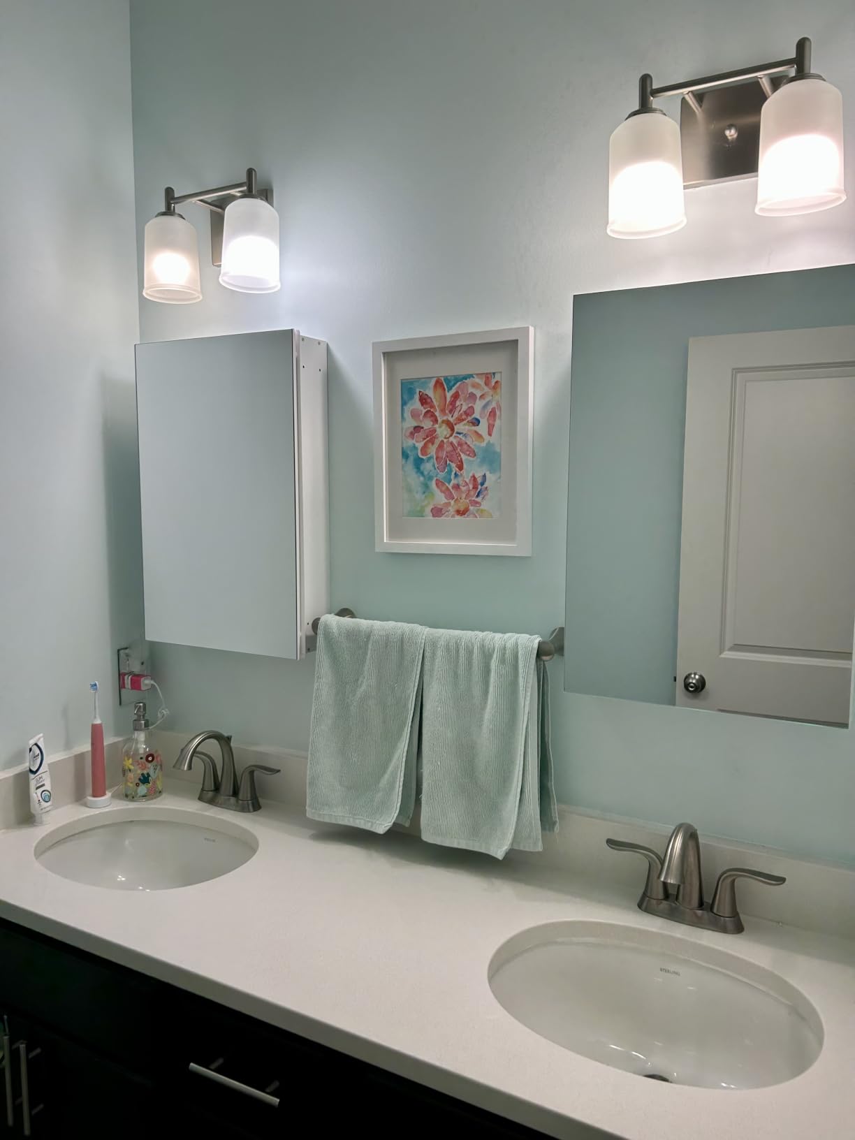 TokeShimi 20x26 Medicine Cabinet Mirror with Storage Tempered, Aluminum Surface Mount or Recessed Medicine Cabinet White with Adjustable Shelves for Bathroom Vanity Modern Farmhouse customer photo 1