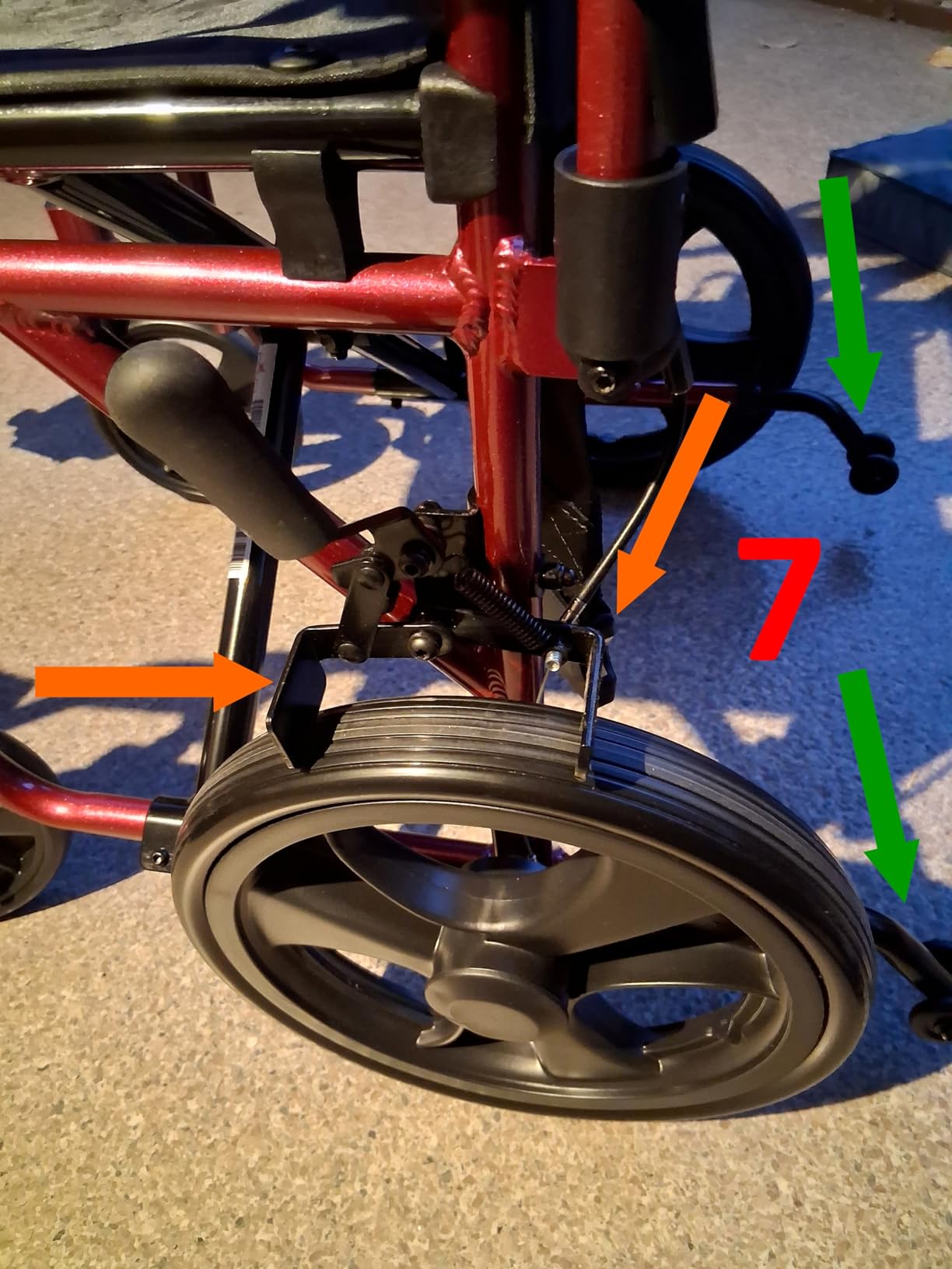 NOVA Transport Chair - Lightweight Folding Aluminum Wheelchair with Flip-Up Arms, Locking Handbrakes, 8