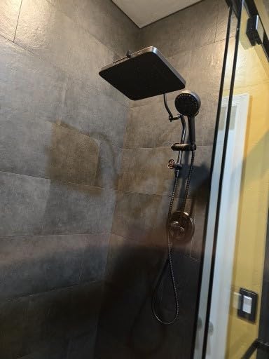 Hibbent cUPC Certified High Pressure 13'' Rainfall Shower Head with 5-Spray | Shower Heads with Handheld 10-Spray Combo, All Metal Easy Reach 4-way Diverter Extension Arm, 71'' Hose & Holder, Chrome customer photo 2