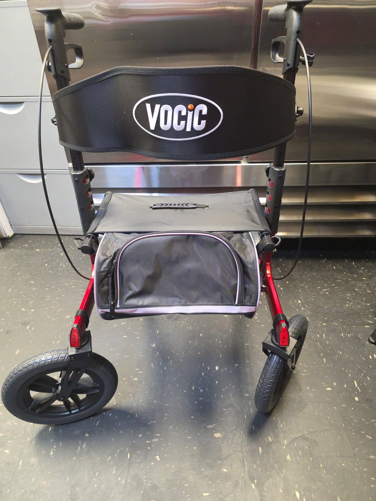 VOCIC Z57 Walkers for Seniors with Seat Outdoor Rollator 12'' All Terrain | 12