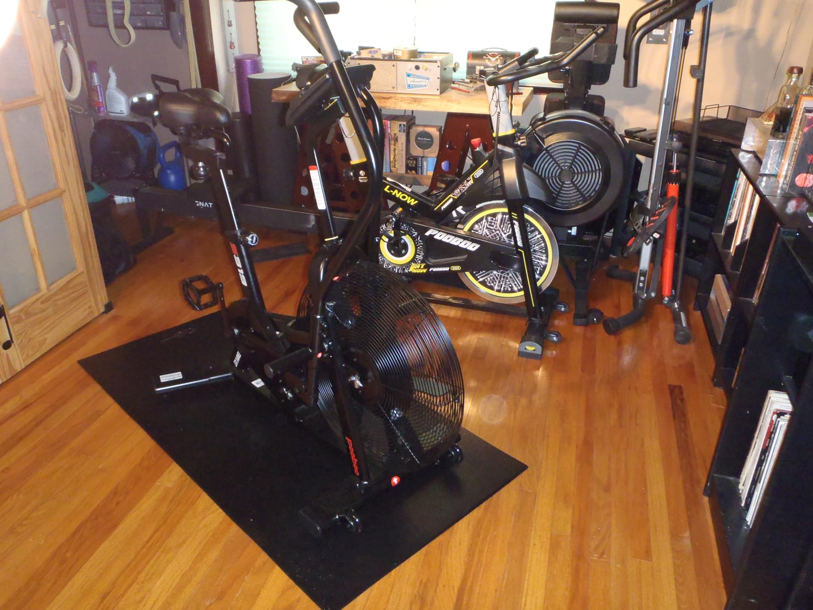 pooboo Air-Resistance Exercise Fan Bike with Dual Action Handlebars & Dual-Layer Transmission System customer photo 2