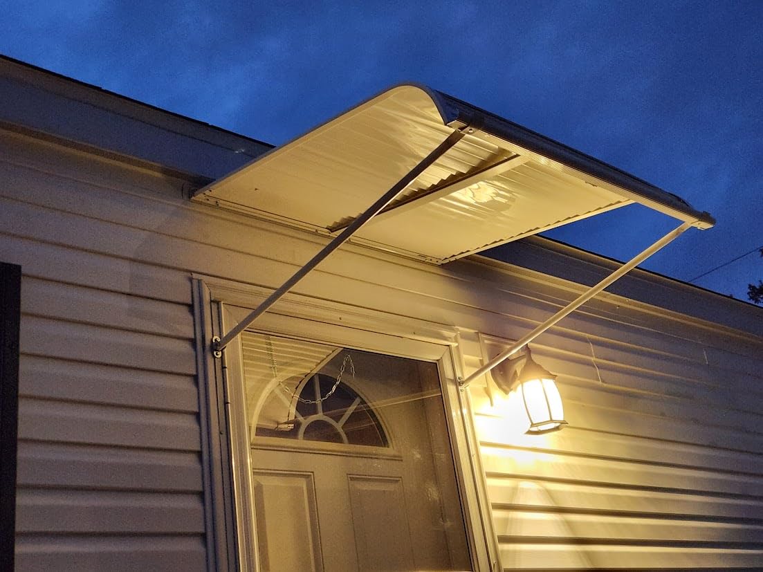 VEVOR Aluminum Awning 40 x 42 in, Durable Window Awning Door Canopy, Lightweight and Stable Aluminum Exterior Awnings Rain Snow Sunlight Protection for Door Entrance Windows Patio Porch customer photo 2