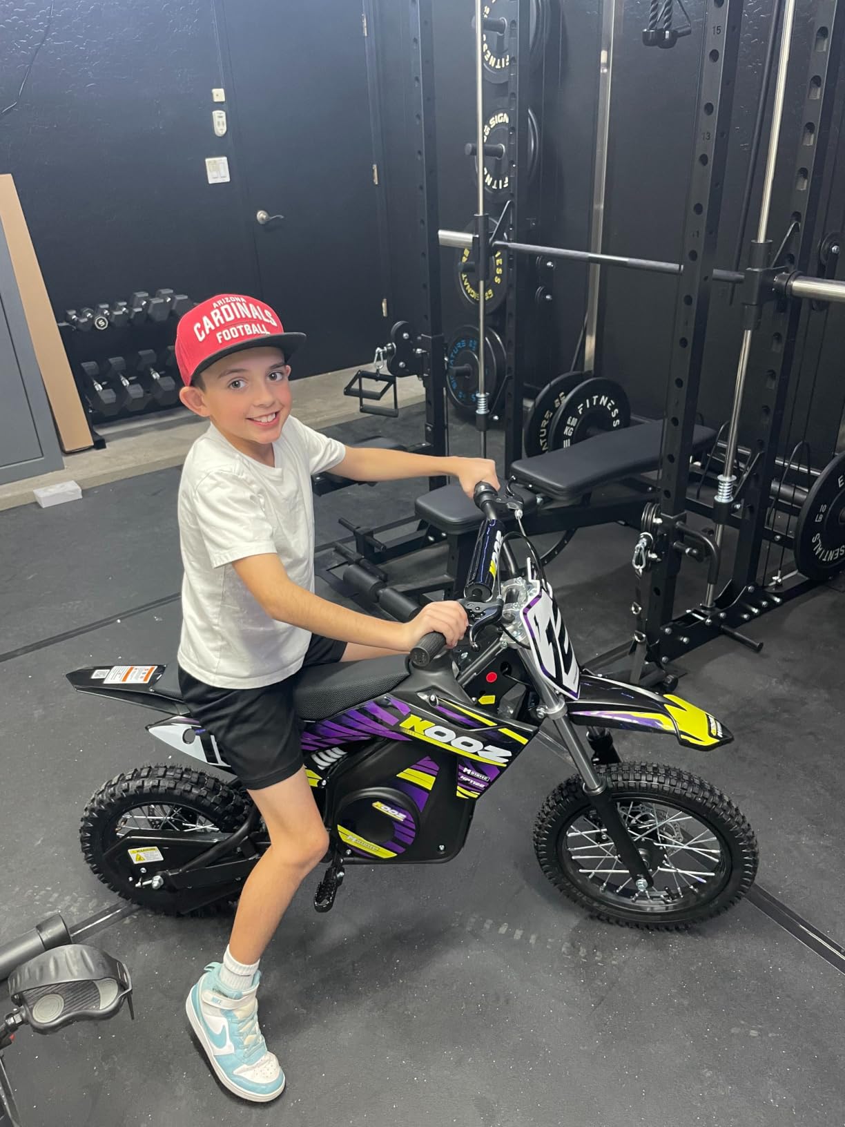 KOOZ HP112E 36V 1000W Electric Dirt Bike for Kids, 3 Speed Modes Teen Electric Motorcycle Up to 18 MPH & 15 Miles Long-Range, Dual Suspension & Disc Brake, 16