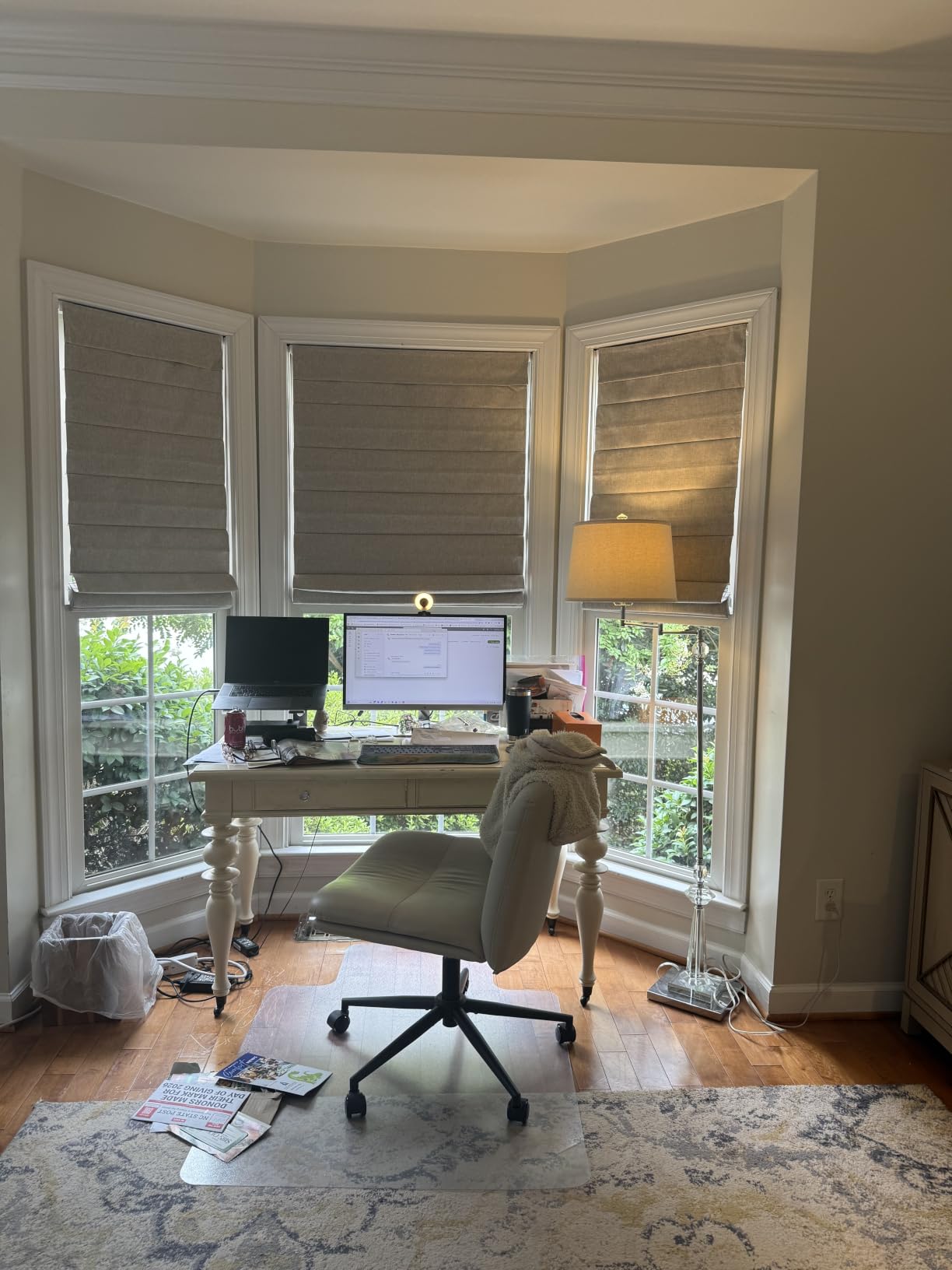 LazBlinds No Drill Roman Shades, Blackout, 34