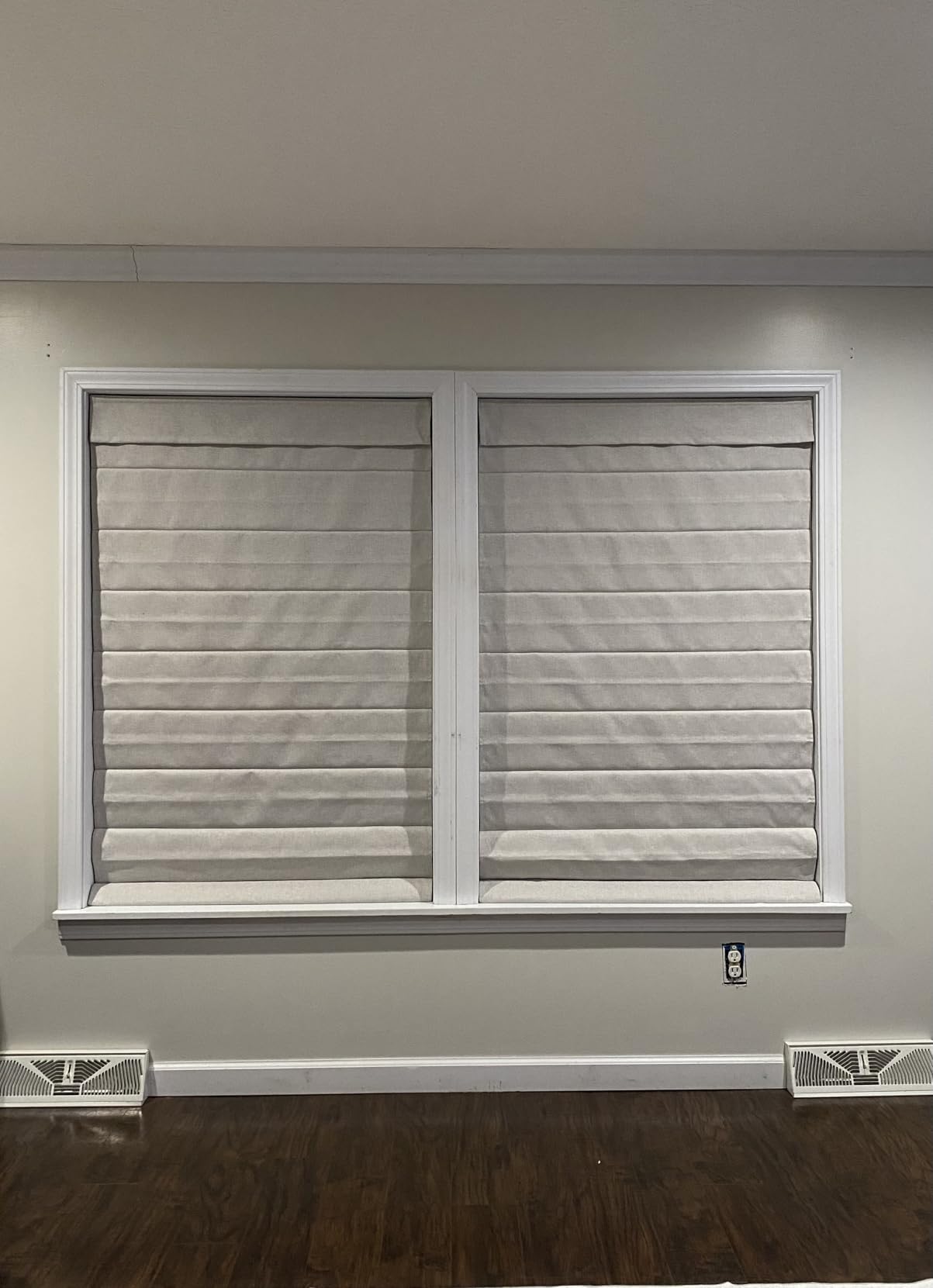 LazBlinds No Drill Roman Shades, Blackout, 35