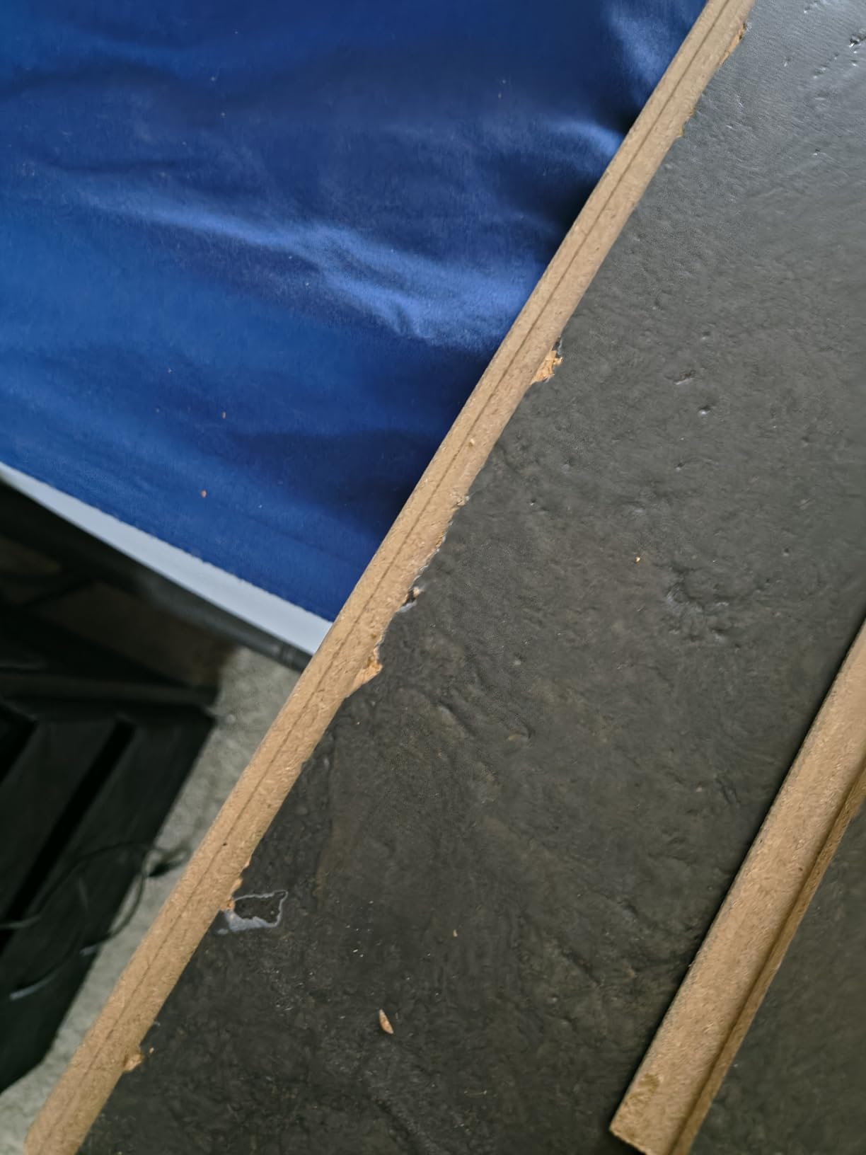 Go4Cork Concrete Midnight Cork Flooring Tiles, Floating Floor, PVC-Free, 905 x 295 x 10.5mm customer photo 1