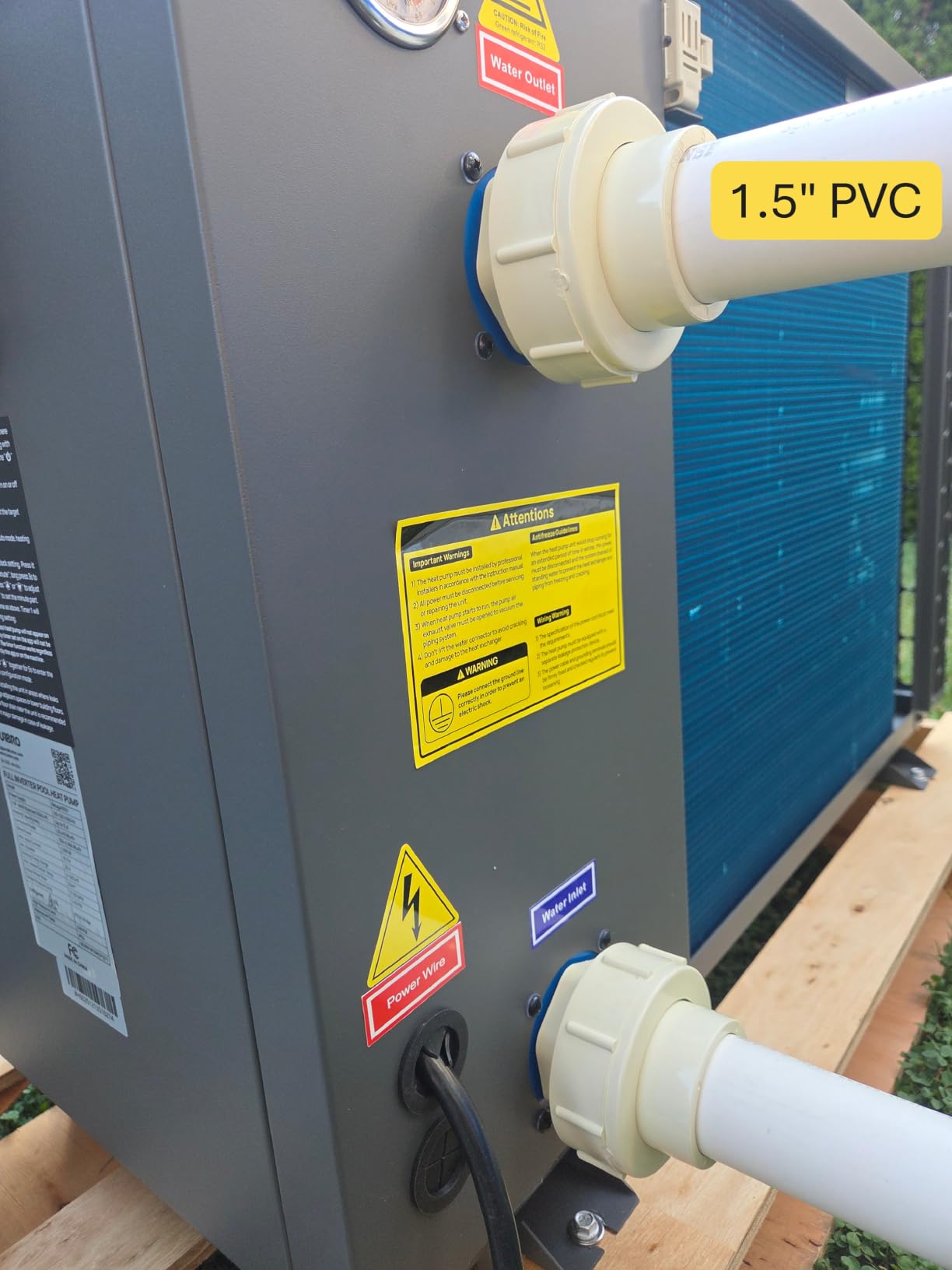 TURBRO 33,000 BTU Inverter Swimming Pool Heat Pump, Up to 10,000 Gallons customer photo 1