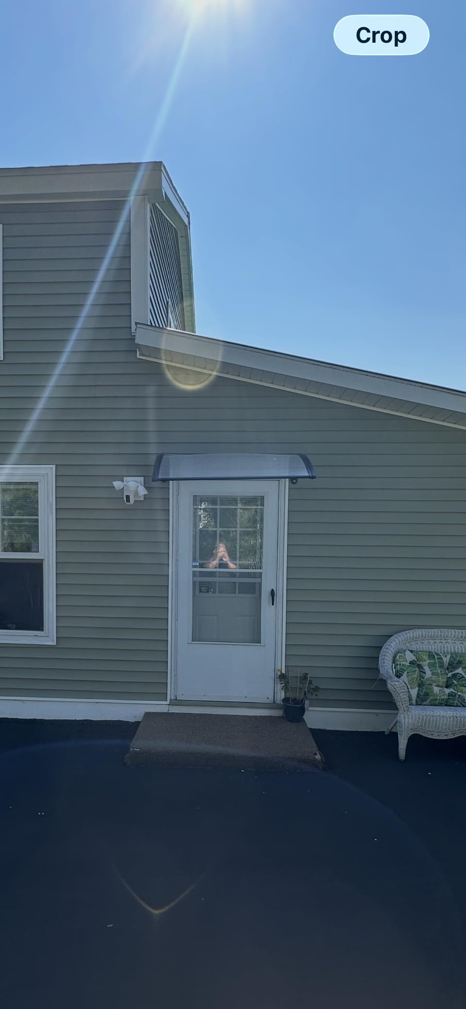 32x48'' Door Awning Exterior, Window Canopy for Front Door, UPF 50+ Polycarbonate Overhang Cover for Patio, Porch, Entryway, UV Rain & Snow Protection customer photo 2