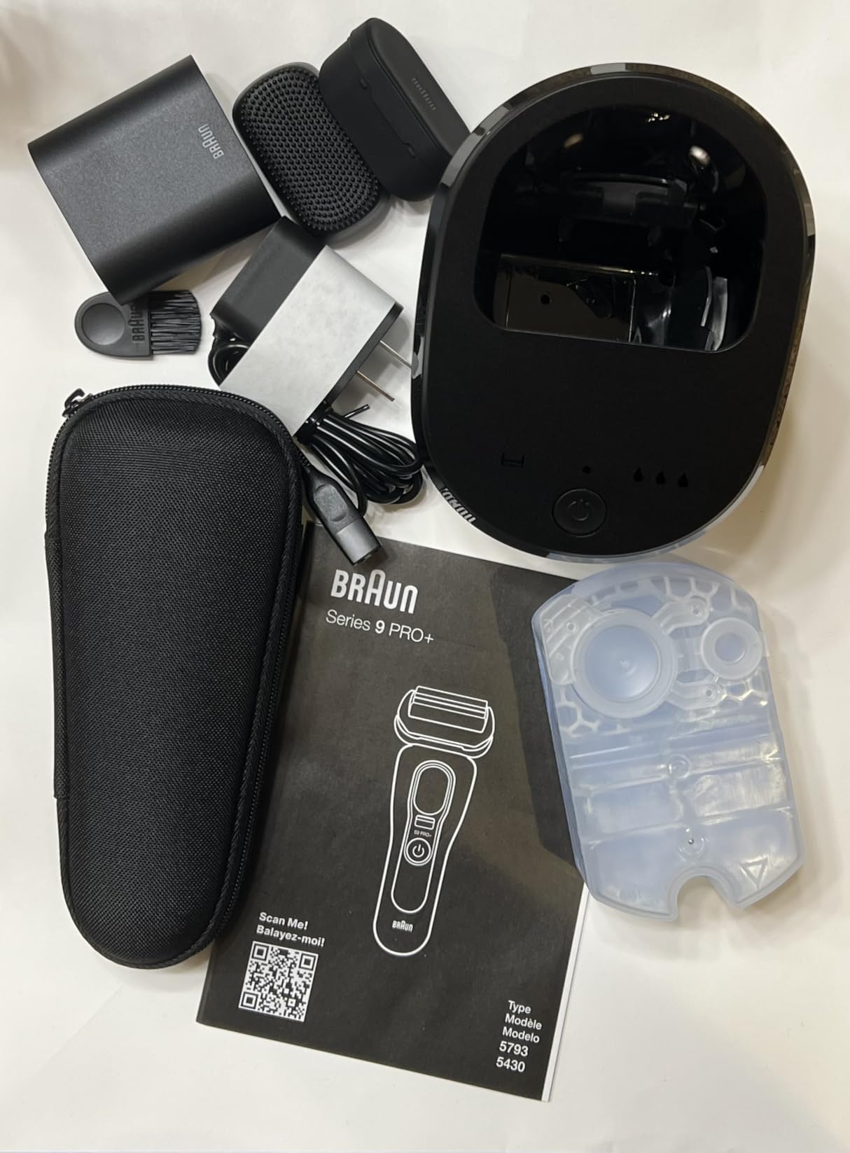 Series 9 PRO+ Electric Shaver for Men, Wet & Dry Foil Razor, 6-in-1 SmartCare Clean & Charge Center, Built-in Precision ProTrimmer, ProComfort Attachment, Travel Case, Silver 9697cc customer photo 2