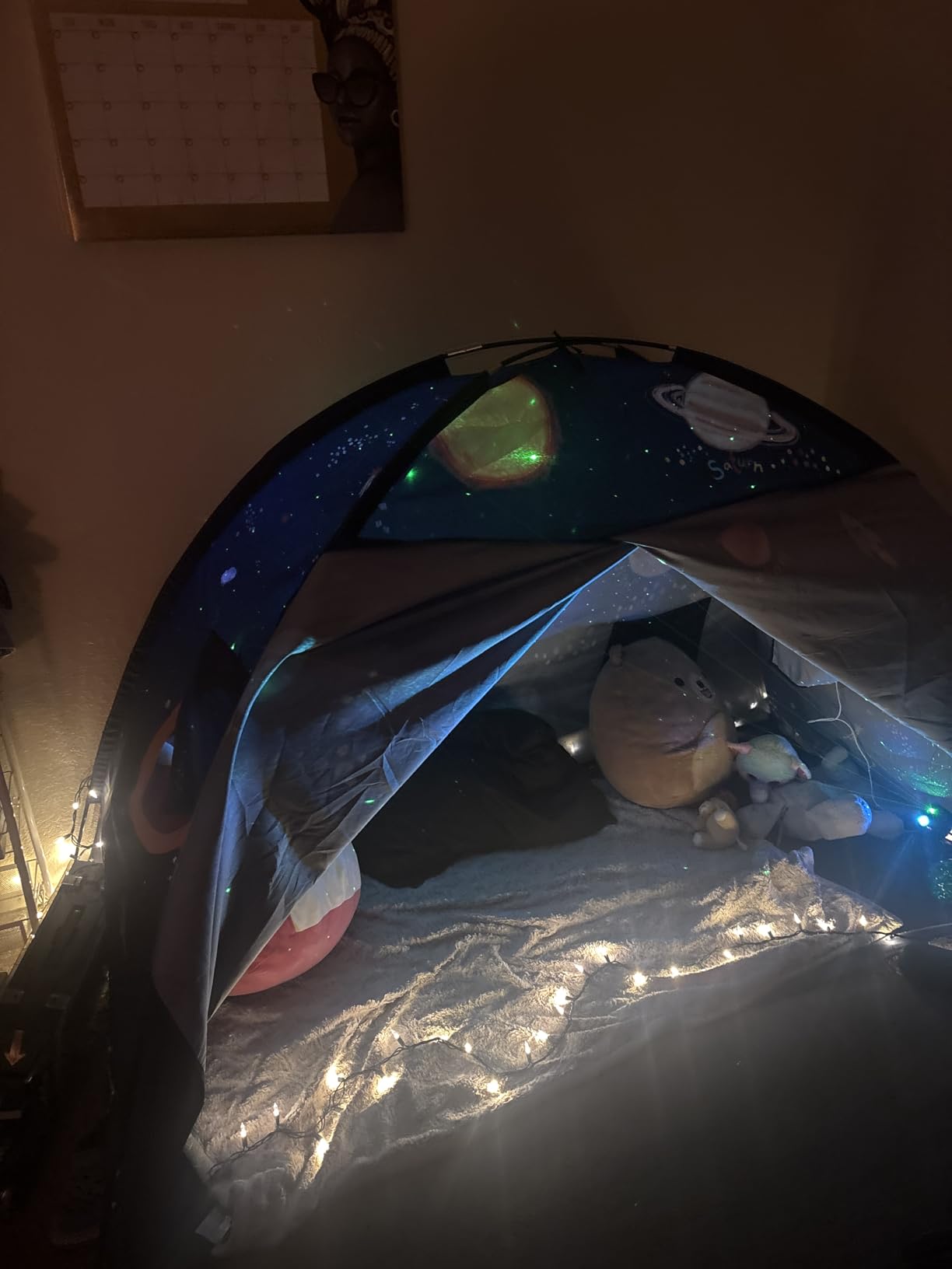 Tiny Land Space Galaxy Bed Tent for Kids, Twin Bed Canopy, 9 Planets | Easy-To-Install, Machine Washable, Fits Twin Beds, Cozy Sleep Space For Imaginative Play customer photo 2
