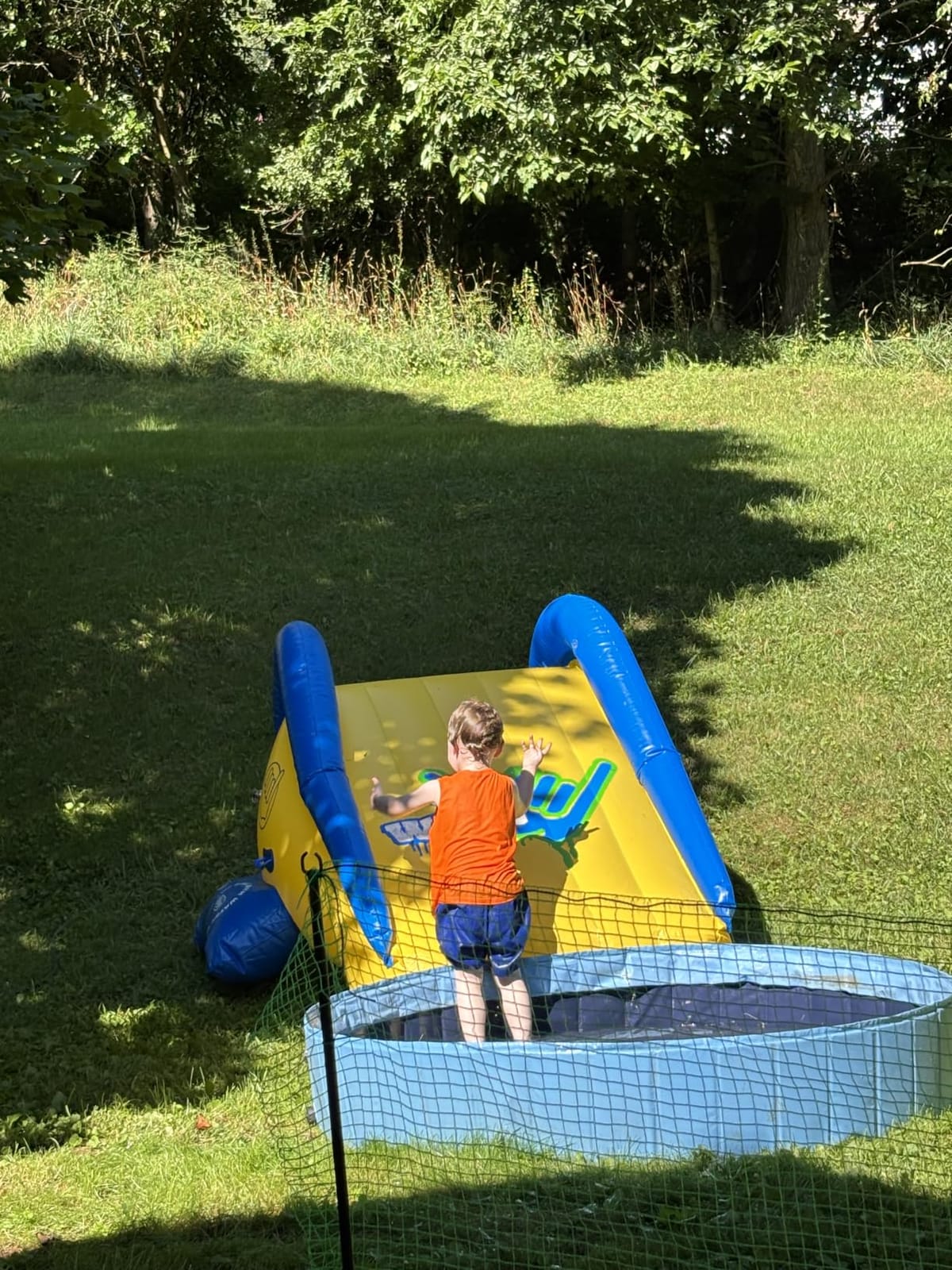 Wahu Rippa Dippa Pool Slide | Steep, Fast Ride with Continuous Spray | Backyard Inflatable, Durable & Colorful Water Slide | 7.2ft Long x 4.6ft High, Weight Limit of 154lbs | Ages 6+ customer photo 2