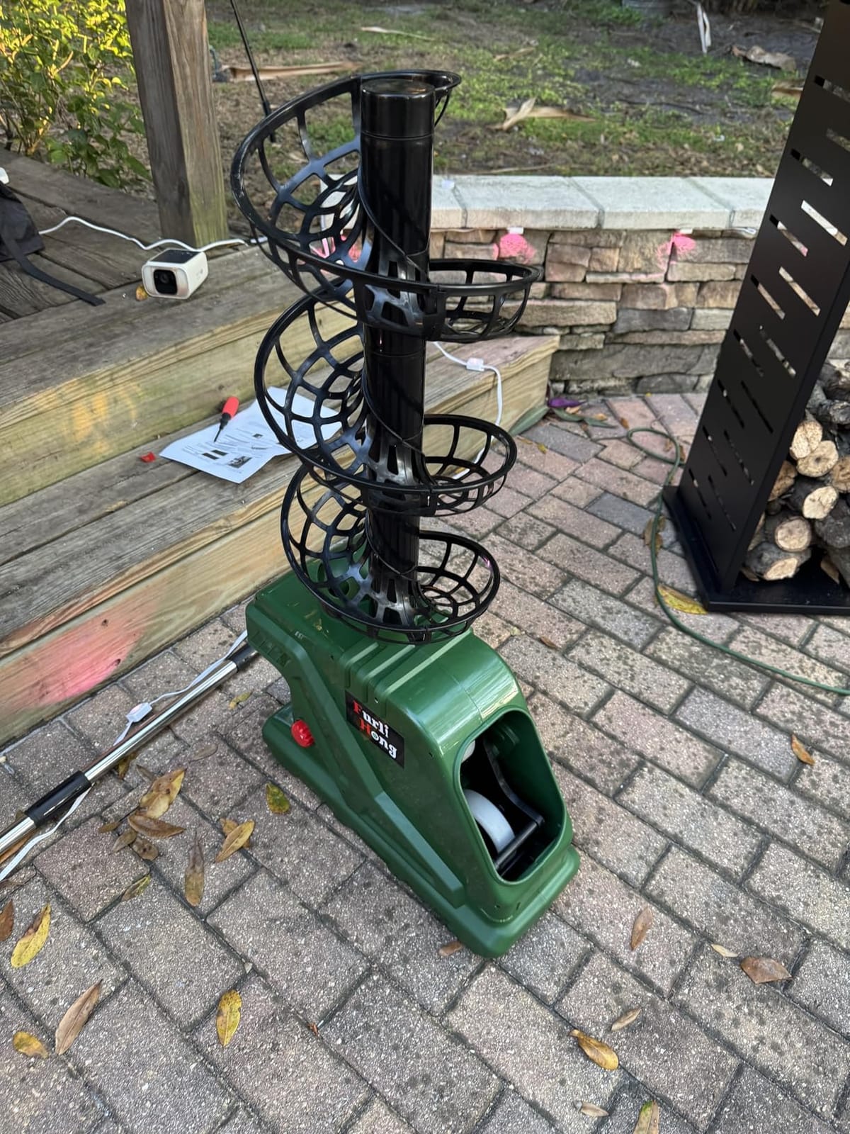 Furlihong 3819BH Portable Tennis Ball Machine - 5 Adjustable Angles, 2 Power Levels, 4 Serve Intervals, Up to 30 MPH, for All Skill Levels Training customer photo 2