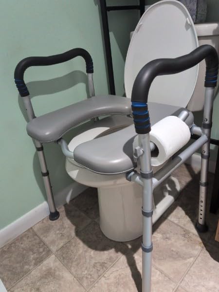 KingPavonini Raised Toilet Seat with Handles for Elderly, 500 lbs Capacity customer photo 1