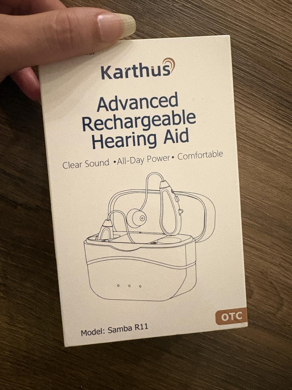 Karthus Hearing Aids, Rechargeable Hearing Aids for Seniors with Hearing Loss, Noise Cancelling & Clear Sound, Comfort & Invisible, 100H Battery Life, 7 Volume Levels, One-Button Operation, Met Silver customer photo 1