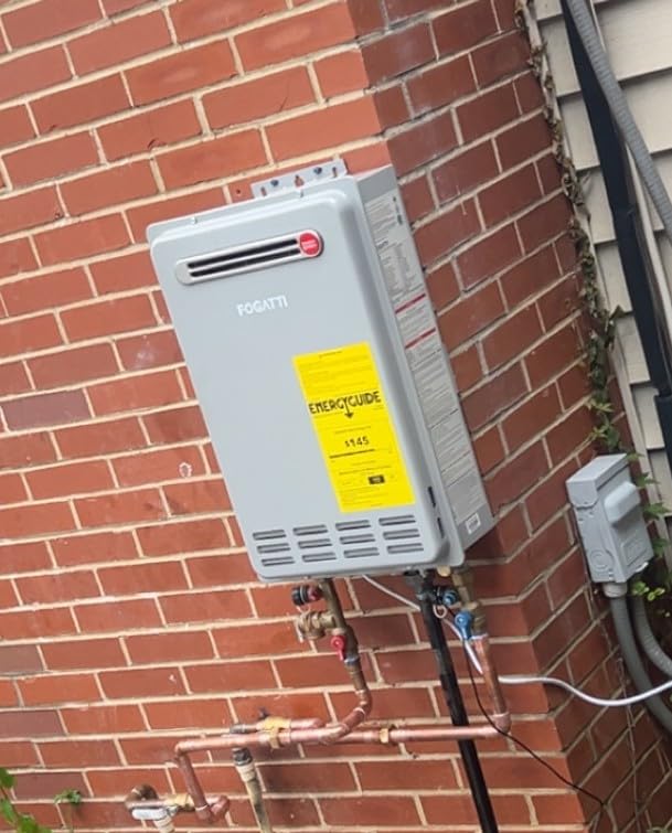 FOGATTI Tankless Water Heater Natural Gas Outdoor On Demand CSA Certified | Max 8.1GPM 180,000BTU Instant Water Heater Whole House 3-5 outlets points ±1°F Water Servo Precision Smart Digital Display customer photo 1