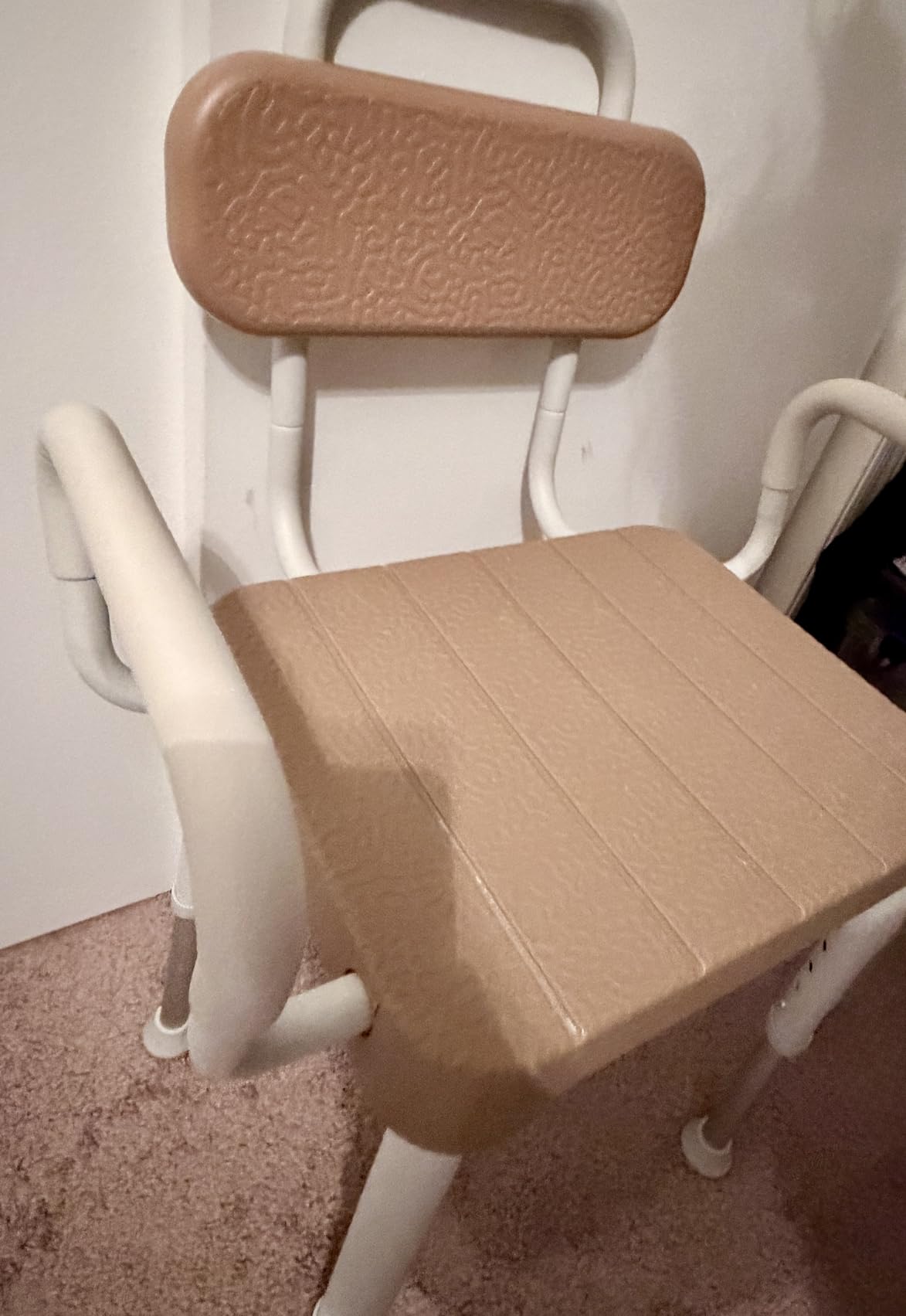 Loyoda Shower Chair for Inside Shower with Back & Arms, Ideal for Seniors | Height Adjustable Shower seat for Disabled, 350 lb Capacity, Non-Slip, Rust-Resistant Aluminum Frame customer photo 2