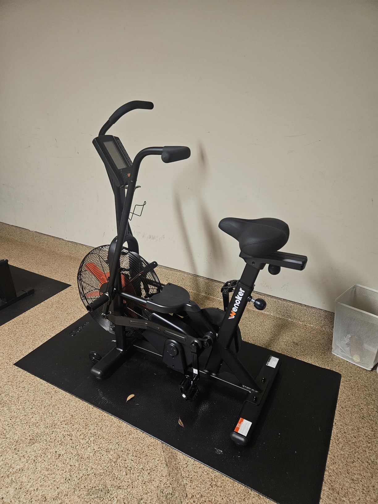 Wenoker Exercise Bike, Air Bike with Smart APP, ISCC PLUS Certified, Dual Action Handlebars Stationary Fan Bike 350LBS Capacity customer photo 1