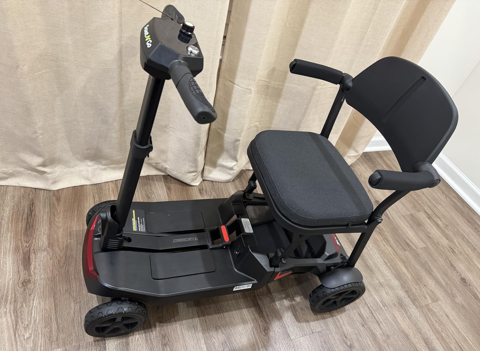 SCOOTNGO Lite Mobility Scooters for Seniors & Adults, Portable for Travel | Lightweight, Foldable, 4 Wheel, Airline Approved, Two Removable Lithium Batteries, No Assembly Needed. 39 lbs, 15 Miles customer photo 2