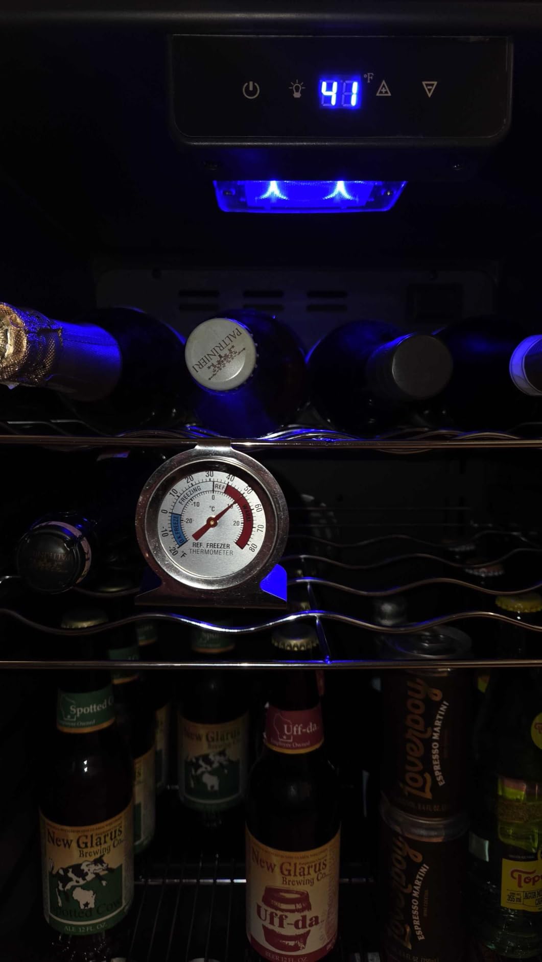 Icyglee 25 Bottle Wine Cooler Refrigerator, Freestanding Wine Fridge, Black customer photo 1