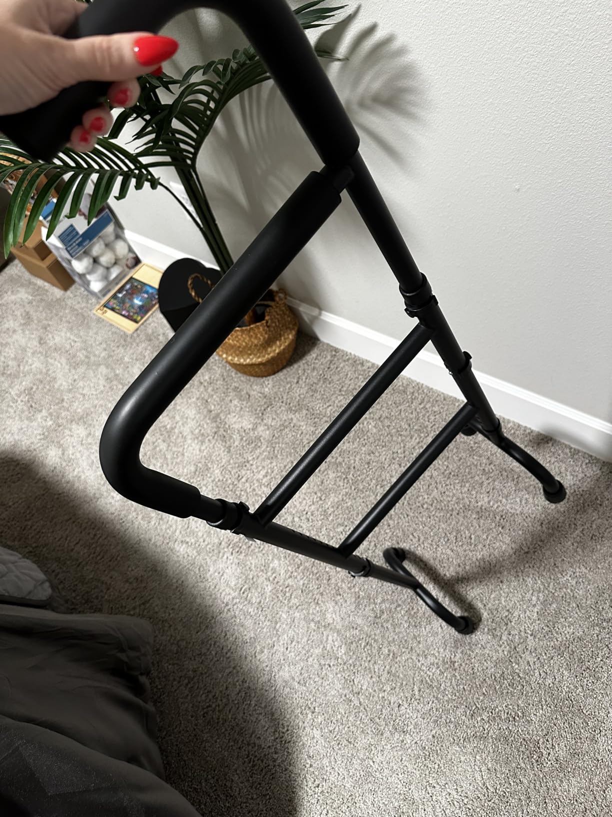 20-Level Adjustable Stair Climbing Assist Cane & Elderly Stair Lift Assist with Anti-Slip Handle & Stabilizing Feet, Standard Steps (Grey) customer photo 1