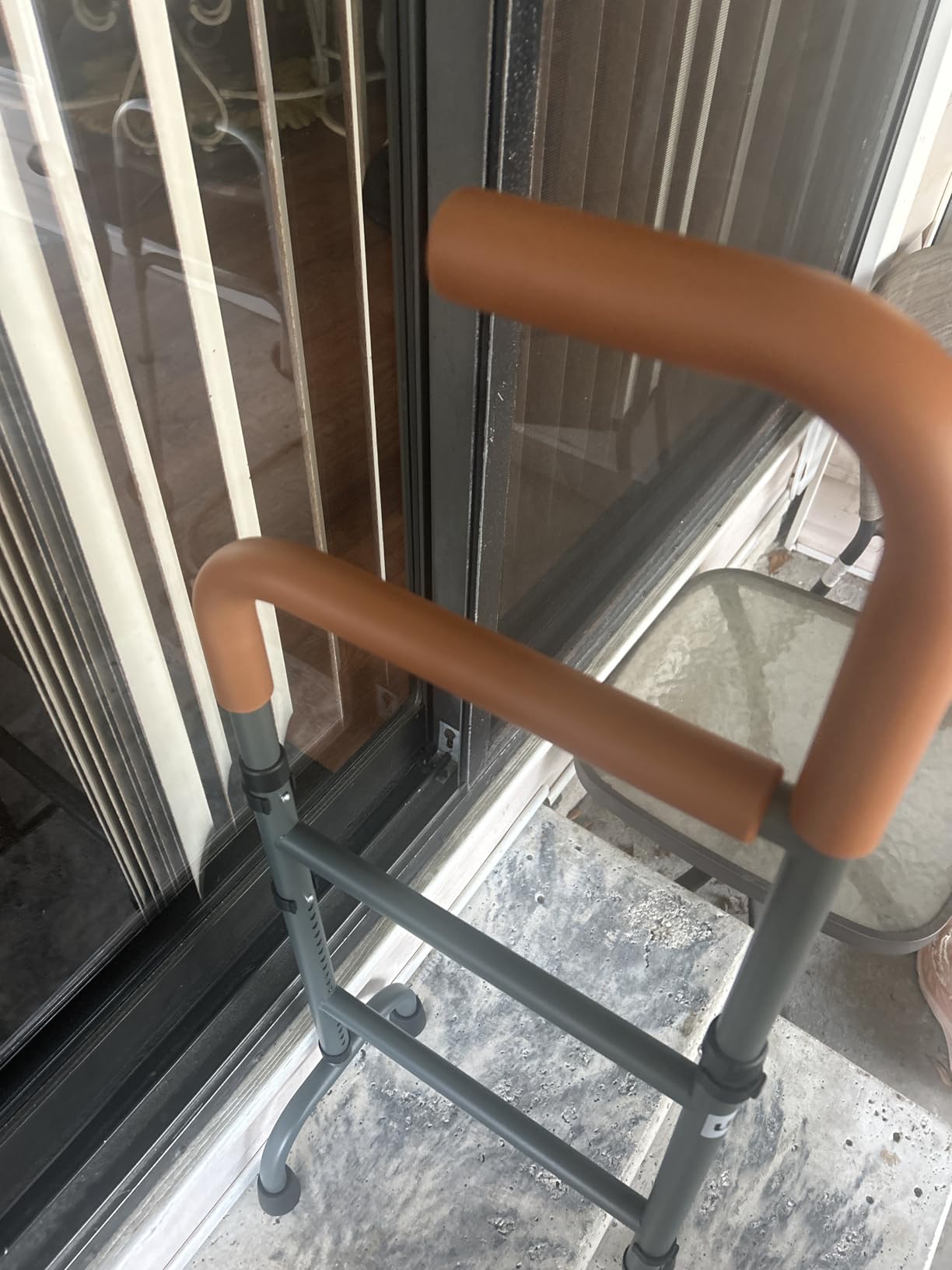 20-Level Adjustable Stair Climbing Assist Cane & Elderly Stair Lift Assist with Anti-Slip Handle & Stabilizing Feet, Standard Steps (Grey) customer photo 2