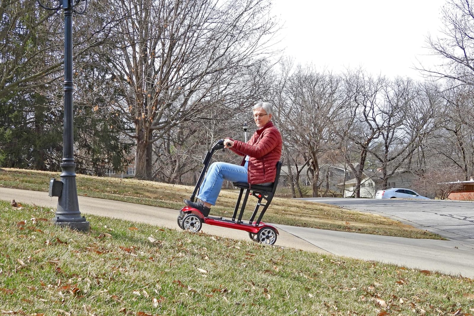 Aotedor Ultra Lightweight Mobility Scooter for Adults, 36 lbs Foldable Electric Scooter with Dual Lithium Batteries, 22 Miles Range Portable Travel Scooter for Seniors, Airline Approved customer photo 1