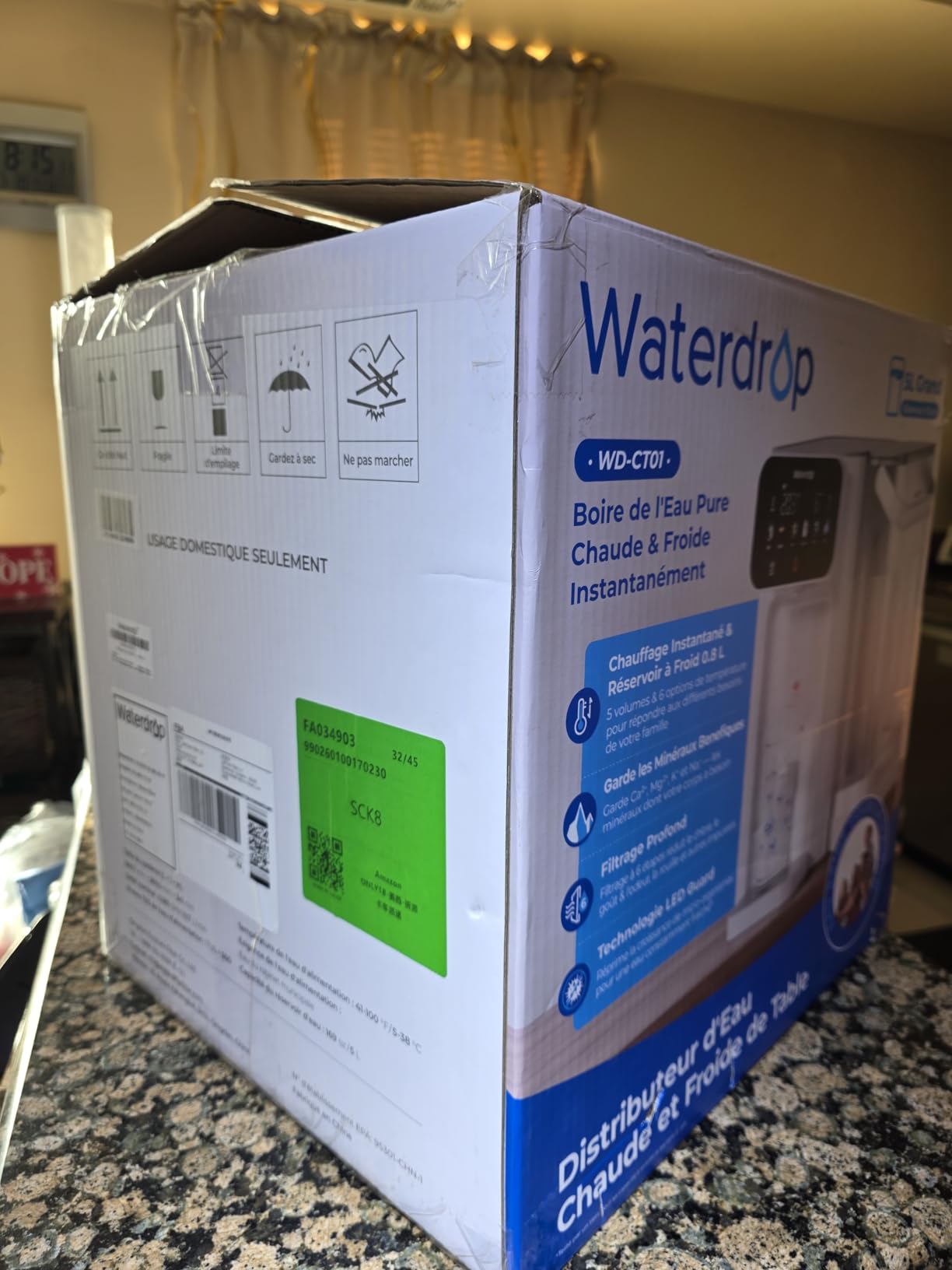 Waterdrop CT01 Countertop Water Filter System, Hot and Cold Water Dispenser | 6-Stage Filtration, 5 Temperature, Instant Hot and Cold Water, Touchscreen Control, No Plumbing Required customer photo 1