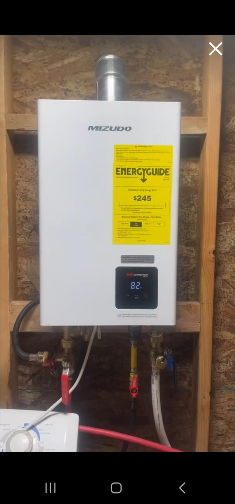 MIZUDO 199,000 BTU Natural Gas Tankless Water Heater, Max 10.3 GPM, Indoor | WiFi & APP Control CSA Certified 5-7 outlets points ±1°F Temperature Stability for Large Families Residential Whole House customer photo 1