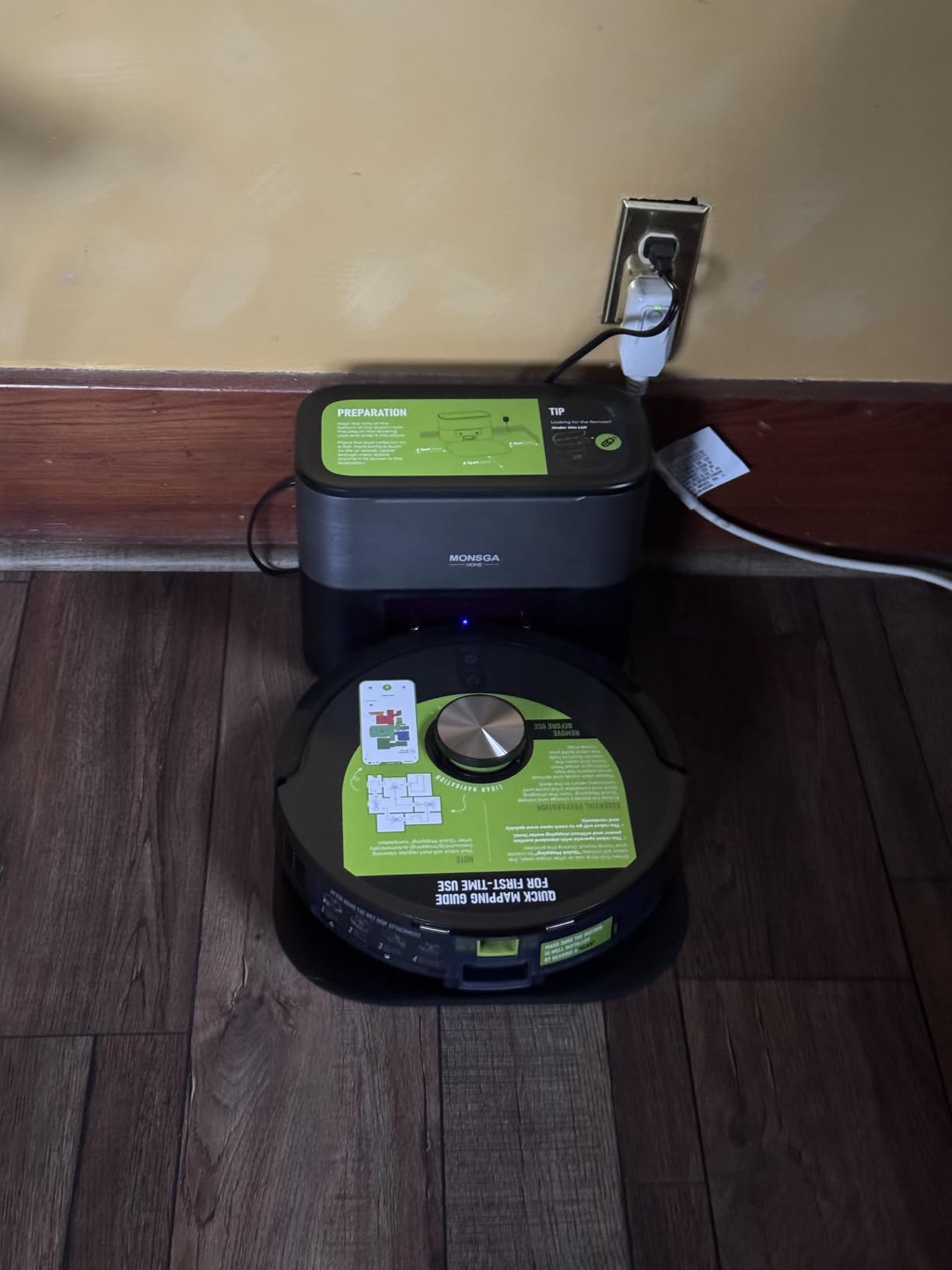 MONSGA Robot Vacuum and Mop, 90 Days Self-Emptying with 8000Pa Suction | Dual Anti-Tangle for Pet Hair, Carpet and Hard Floor, LiDAR Navigation, Smart Mapping, 160Mins Runtime, APP & Voice Control customer photo 1