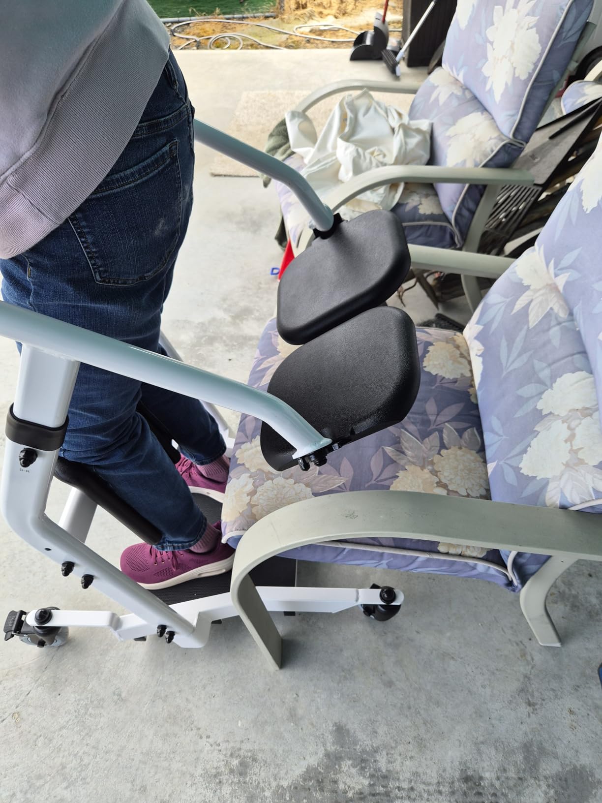 VOCIC Sit to Stand Lift, Patient Lift Chair Transport Unit with Wheels customer photo 2