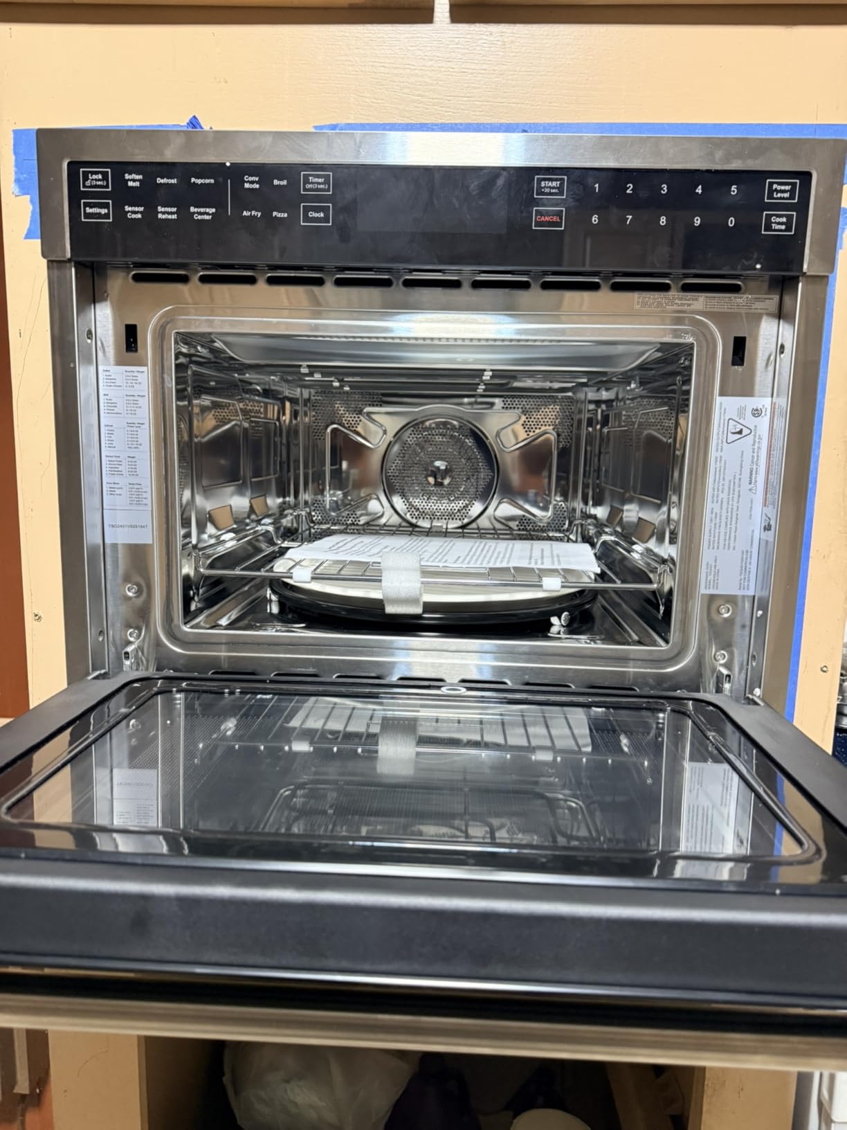 AAOBOSI 24 Inch Built-in Microwave Convection Oven, 1.6Cu.Ft Air Fryer Combo | 1000W, Sensor Cooking & Auto Menu, 11-level Power More Than 12 Cooking Modes, Drop Down Door, Stainless Steel customer photo 1