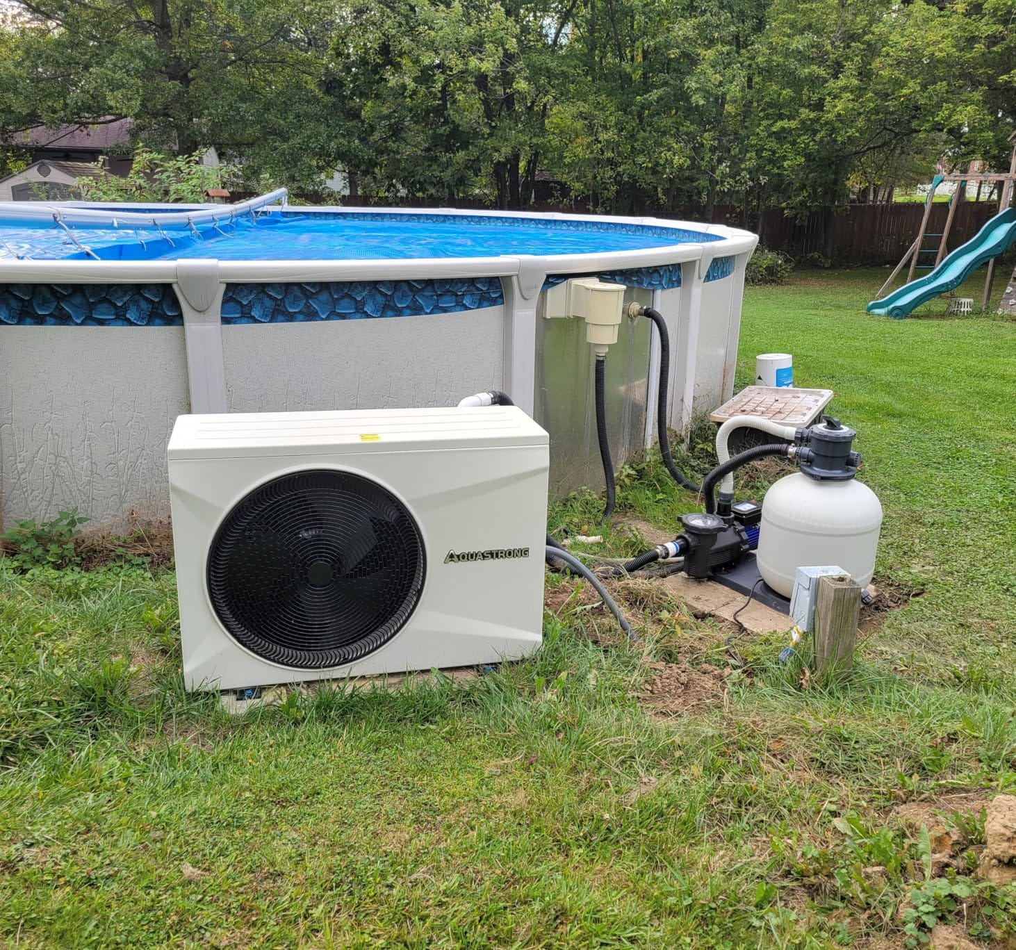 AQUASTRONG Swimming Pool Heat Pump,Pool Heater for Above Ground and Inground Pool, Heating and Cooling Pool Heater, for 6500 Gallons customer photo 1