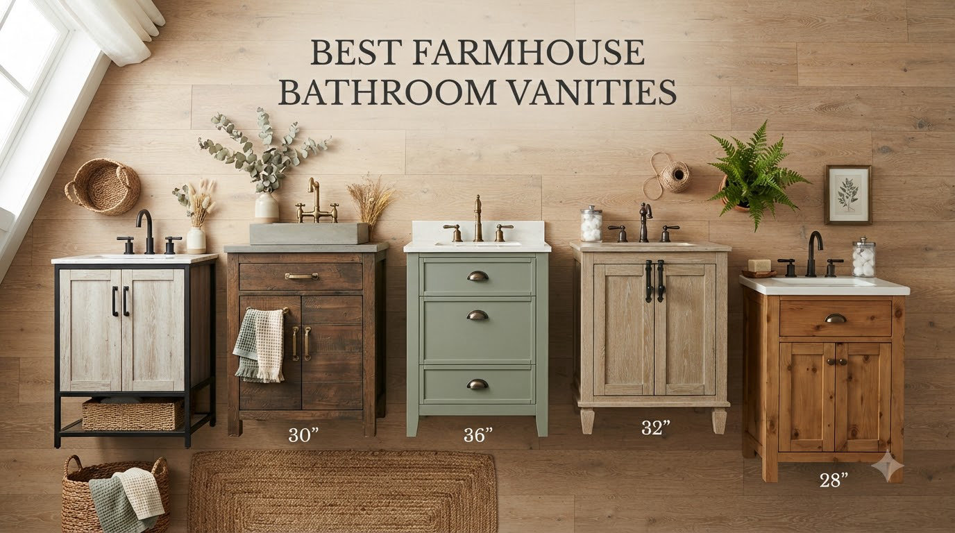 best farmhouse bathroom vanities