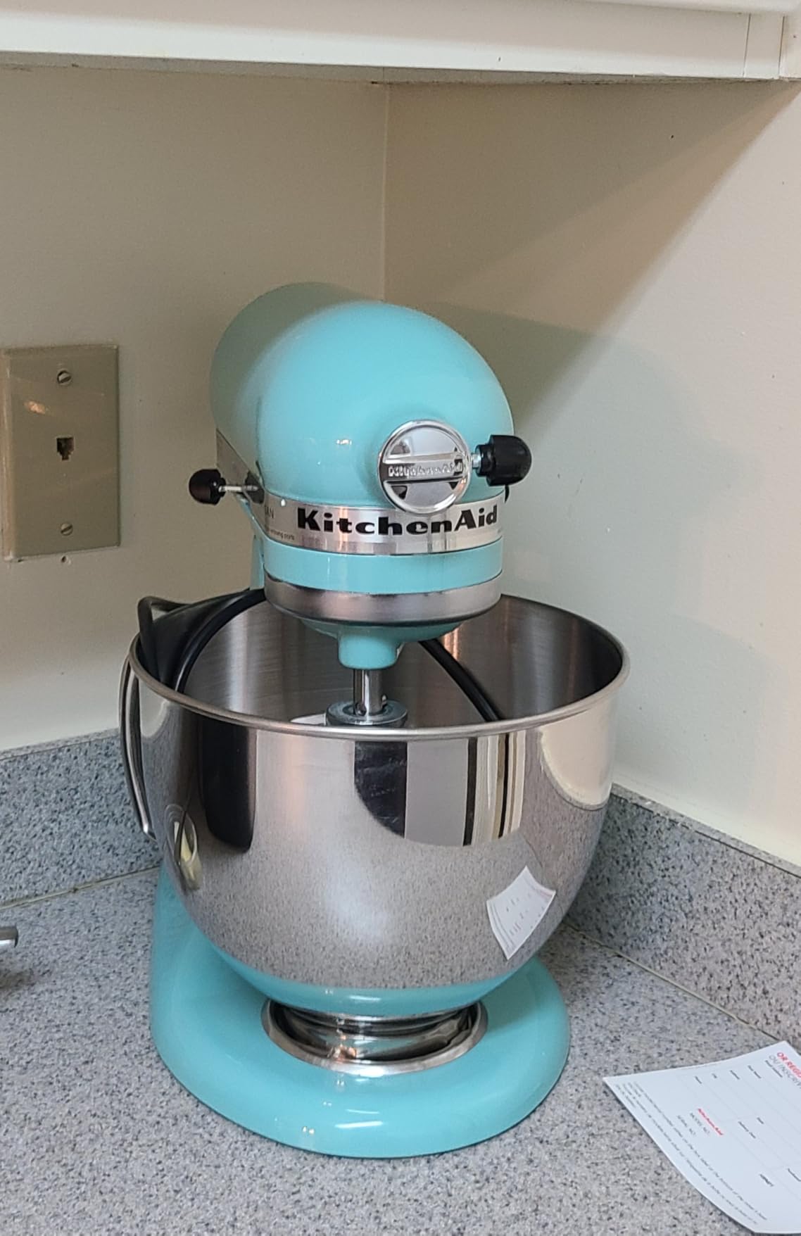KitchenAid Artisan, 5-Qt Tilt Head Stand Mixer, KSM150PS, Pistachio | Includes Pouring Shield for Mess-Free Mixing, 10 Speed Settings, Easily add Ingredients with the Tilt-Head Design customer photo 2
