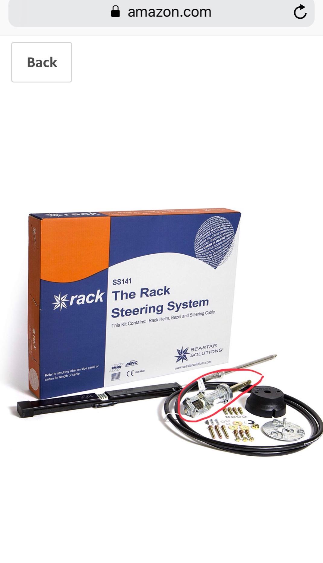 SeaStar Solutions SS141xx Back Mount Rack Steering System customer photo 2