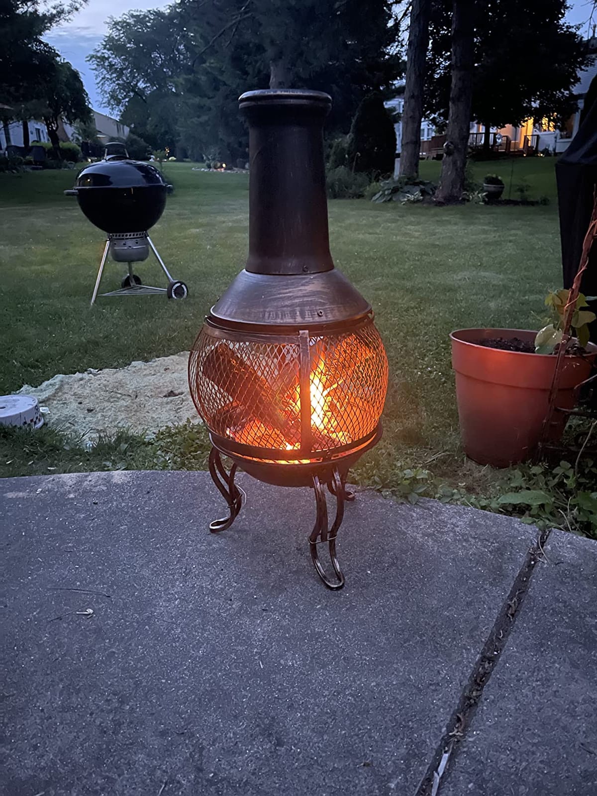 Deckmate Corona 3 Ft. High Outdoor Steel Chimenea Fireplace Model 28063 customer photo 1