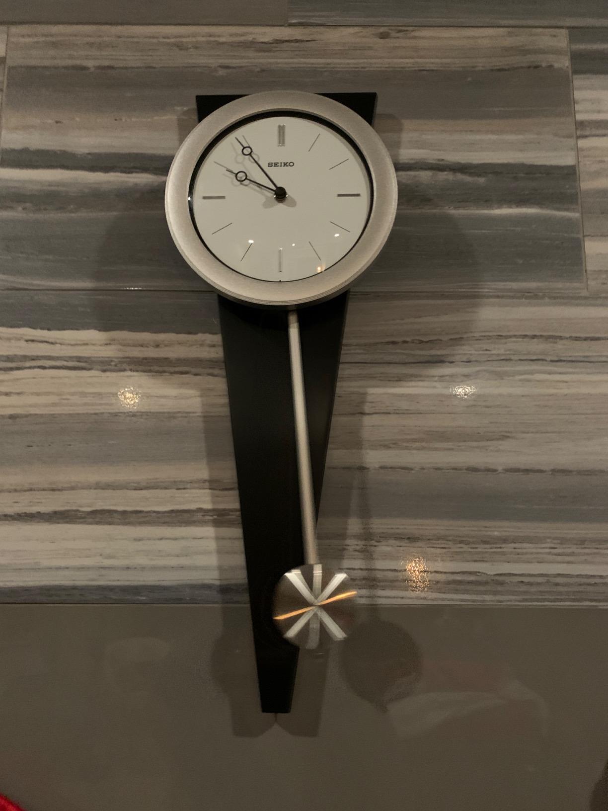 SEIKO Zing Modern Art Wall Clock with Pendulum customer photo 1