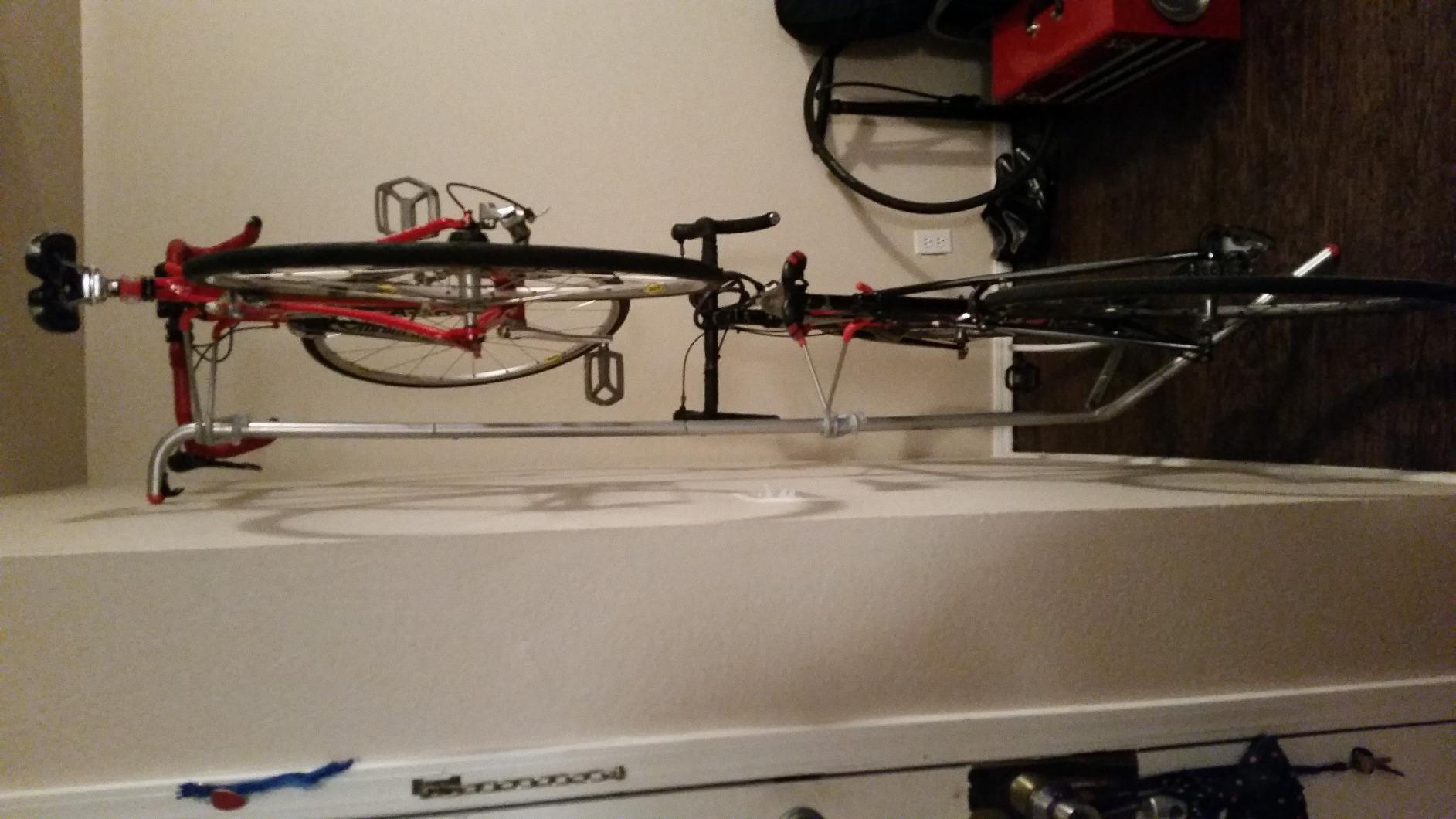 Delta Cycle Michelangelo 2 Bike Storage Rack - Gravity Fully Adjustable Bike Storage Garage For Road, MTB, and Hybrid Bicycles - Vertical Bike Rack Holds Up To 80 lbs customer photo 1