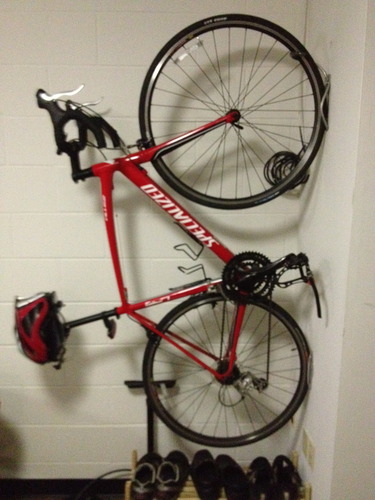 Leonardo Bike Rack Wall Mount with Tire Tray by Delta Cycle – Elegant Vertical Hanger Hook Design Provides Easy Bicycle Storage Access – Hassle-Free Installation – Vertical Mount Holds Up to 40 lbs customer photo 1