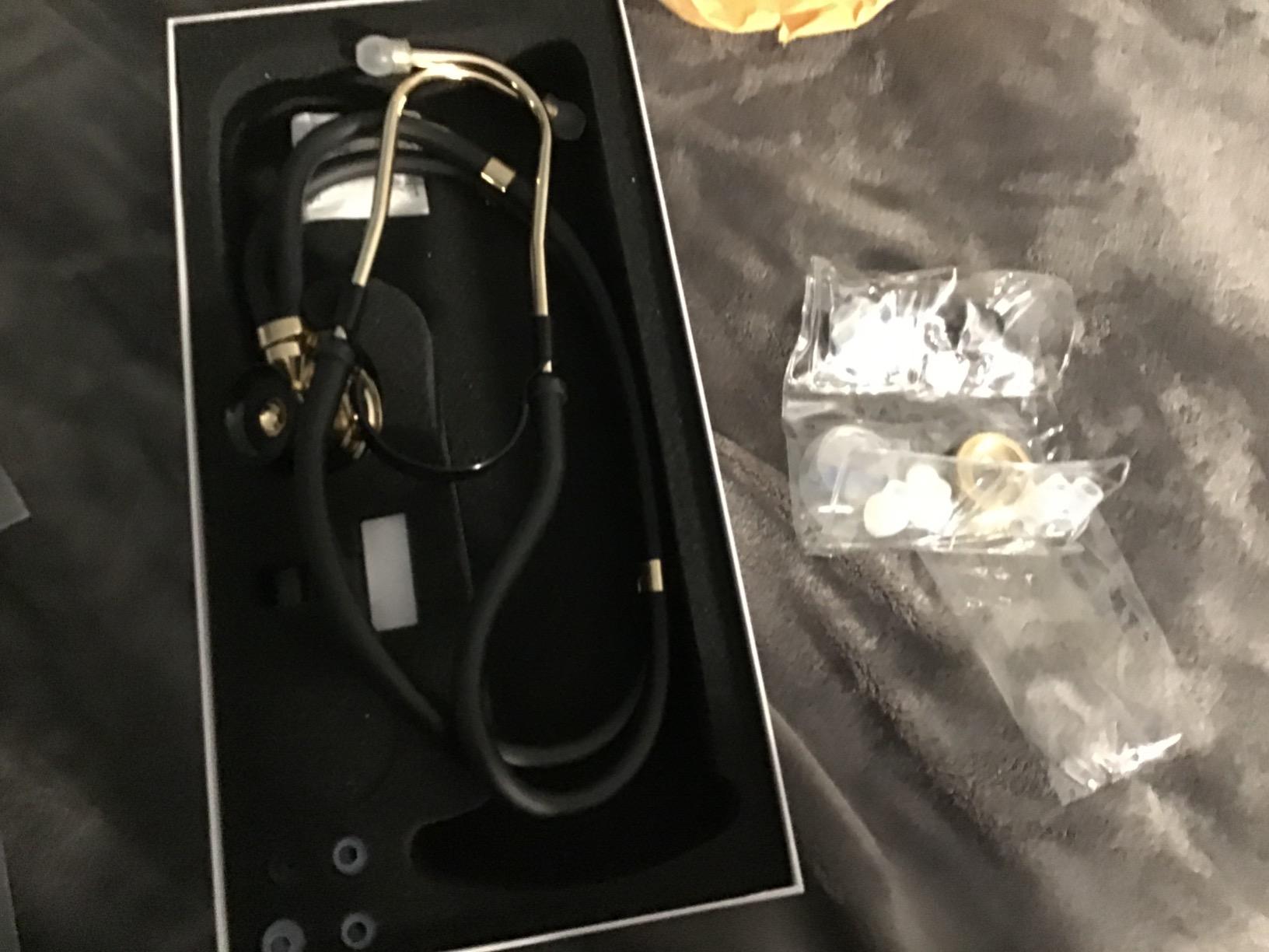 MDF Instruments, Sprague Rappaport Dual Head Stethoscope with Adult, Pediatric, Infant Convertible chestpiece - All Black (MDF767-BO) customer photo 1