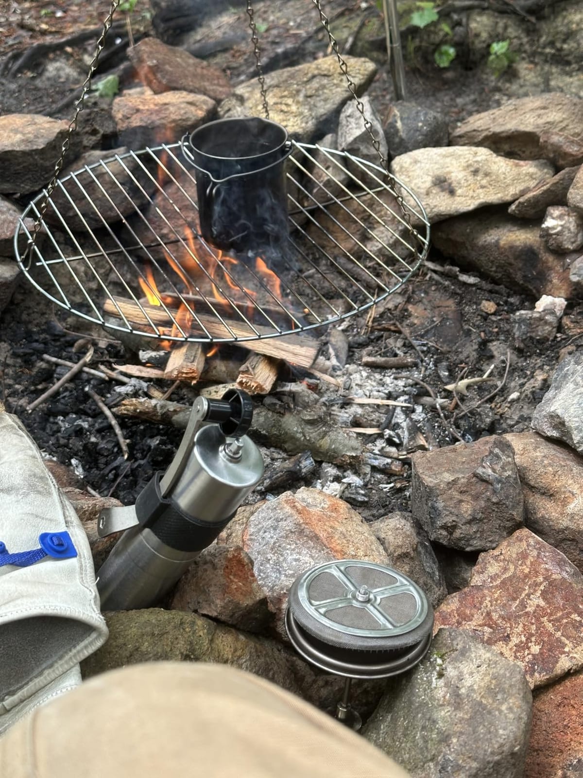 Coleman Tripod Campfire Grill & Lantern Hanger, Steel Firepit Cooking Rack customer photo 1