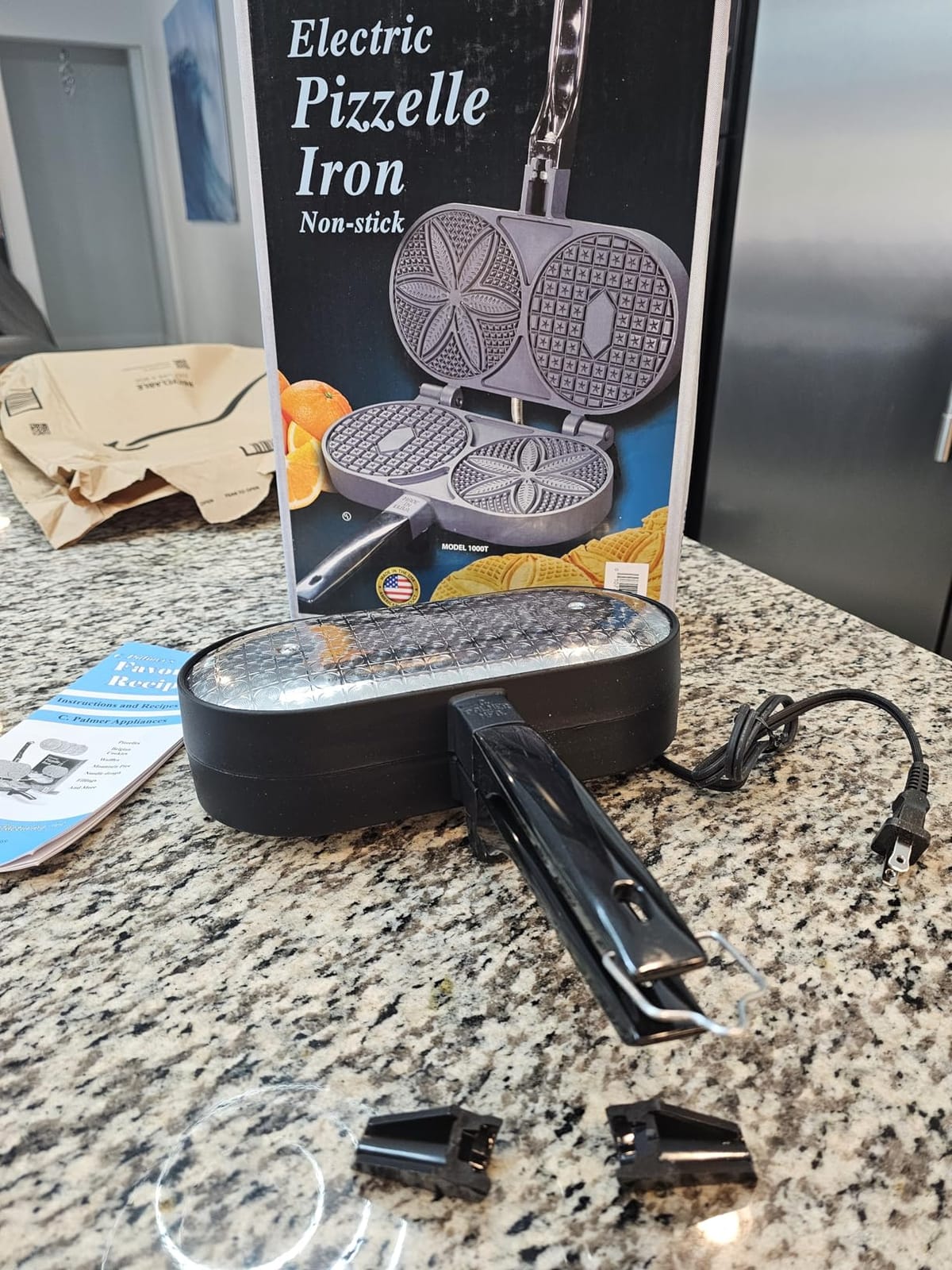 C. Palmer Original Non-Stick Pizzelle Iron, Model 1000T, Electric Pizelle Maker, Made in America customer photo 2