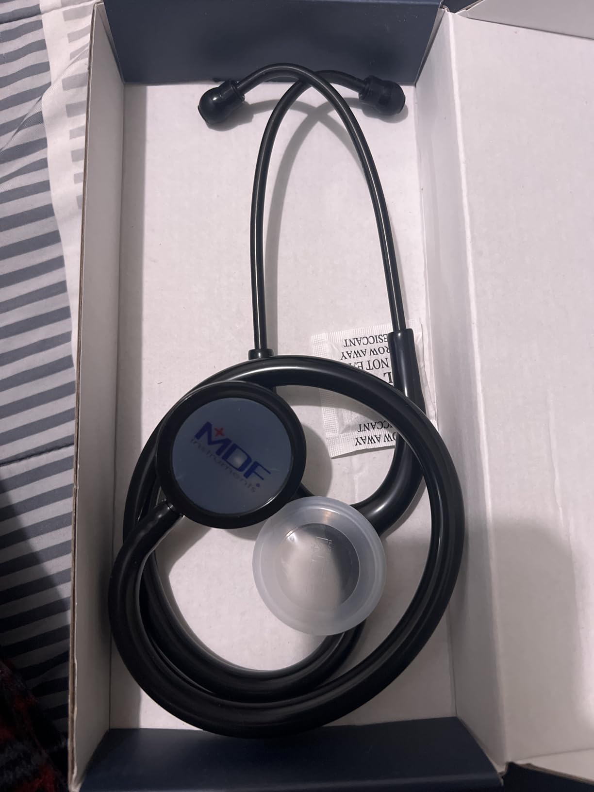 MDF Instruments MD One Premium Stainless Steel Dual Head Stethoscope, Adult, Black Tube, Black Chestpieces-Headset, MDF777BO customer photo 1