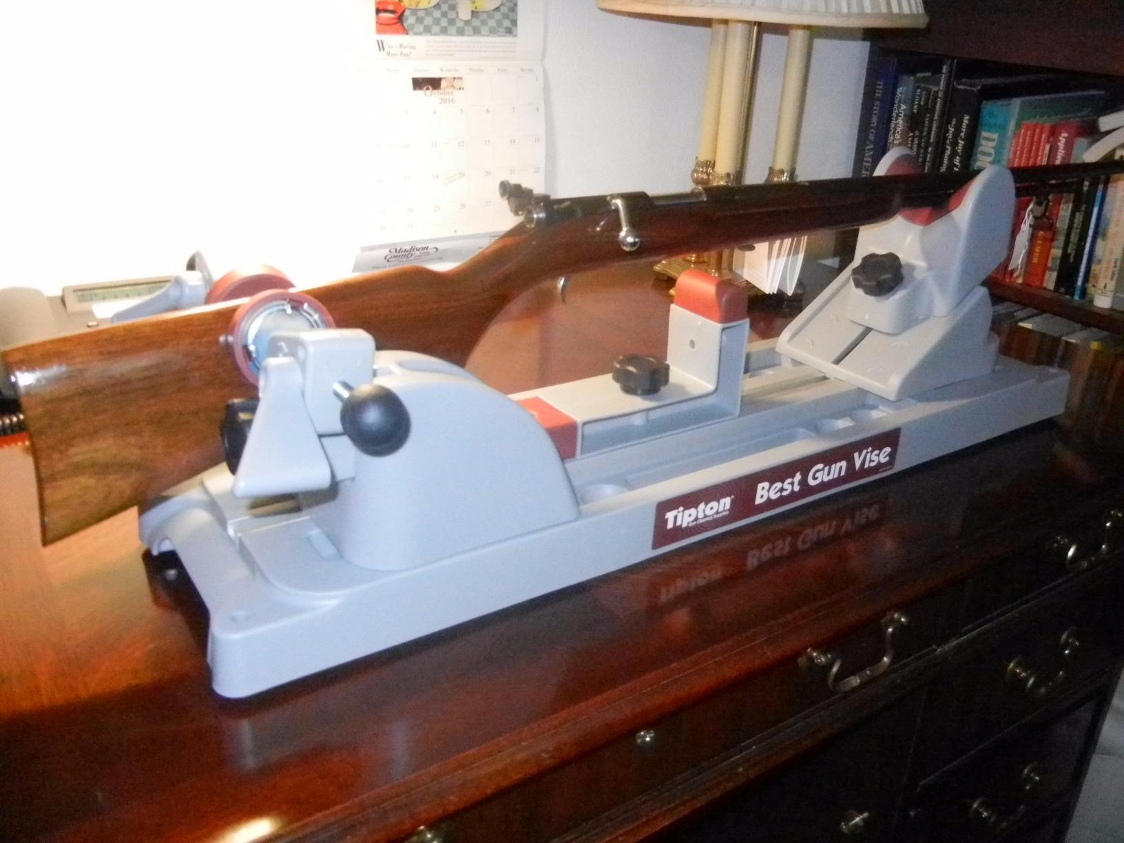 Tipton Best Gun Vise with Secure Adjustable Cradle, Storage Compartments for Cleaning, Gunsmithing and Firearm Maintenance, Red/Grey customer photo 2