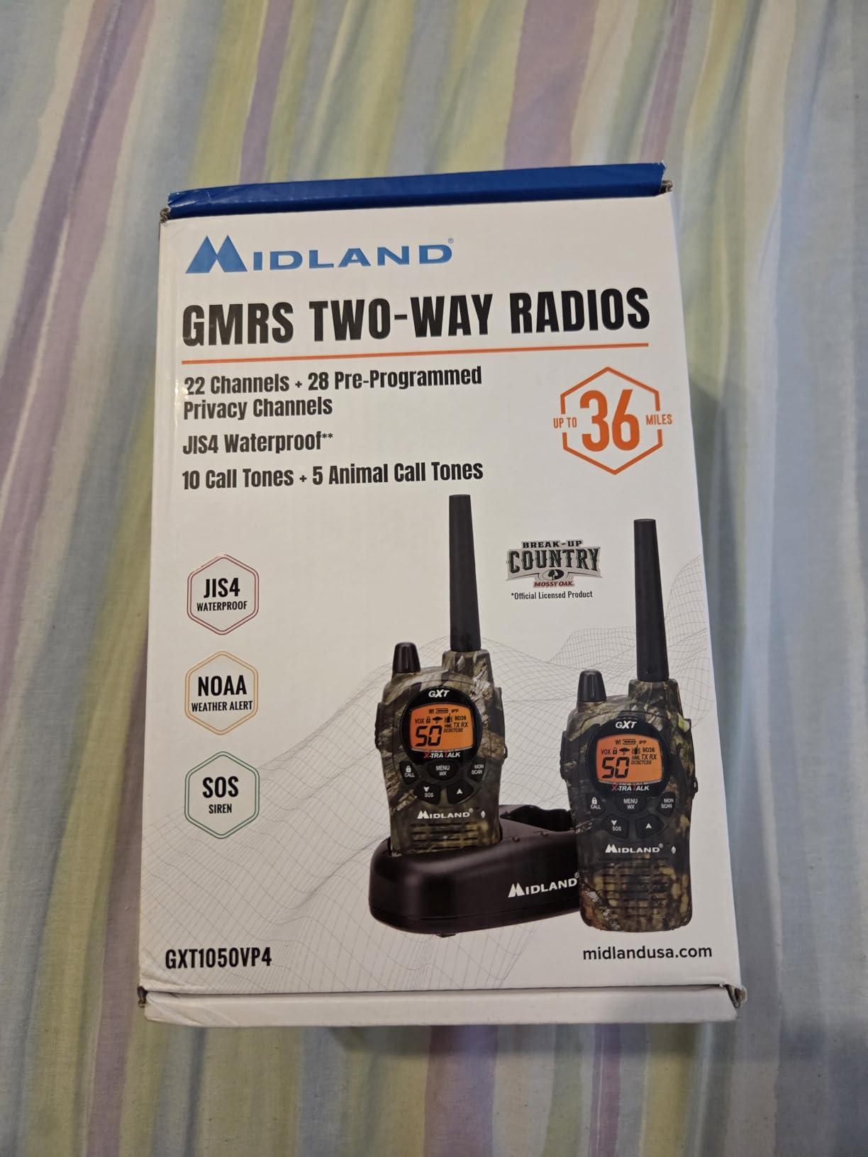 Midland GXT1050VP4 GMRS JIS4 Two-Way Radio, Camo, 2 Pack customer photo 1