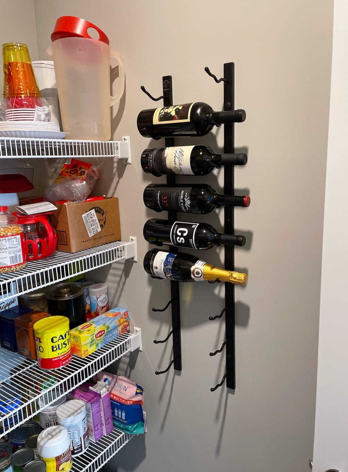 VintageView W Series Pro Wine Rack 3 - Single Depth, Metal Wall Mounted Wine Rack - Modern, Easy Access Wine Storage - Space Saving Wine Rack with 9 Bottle Storage Capacity - (Matte Black) customer photo 1